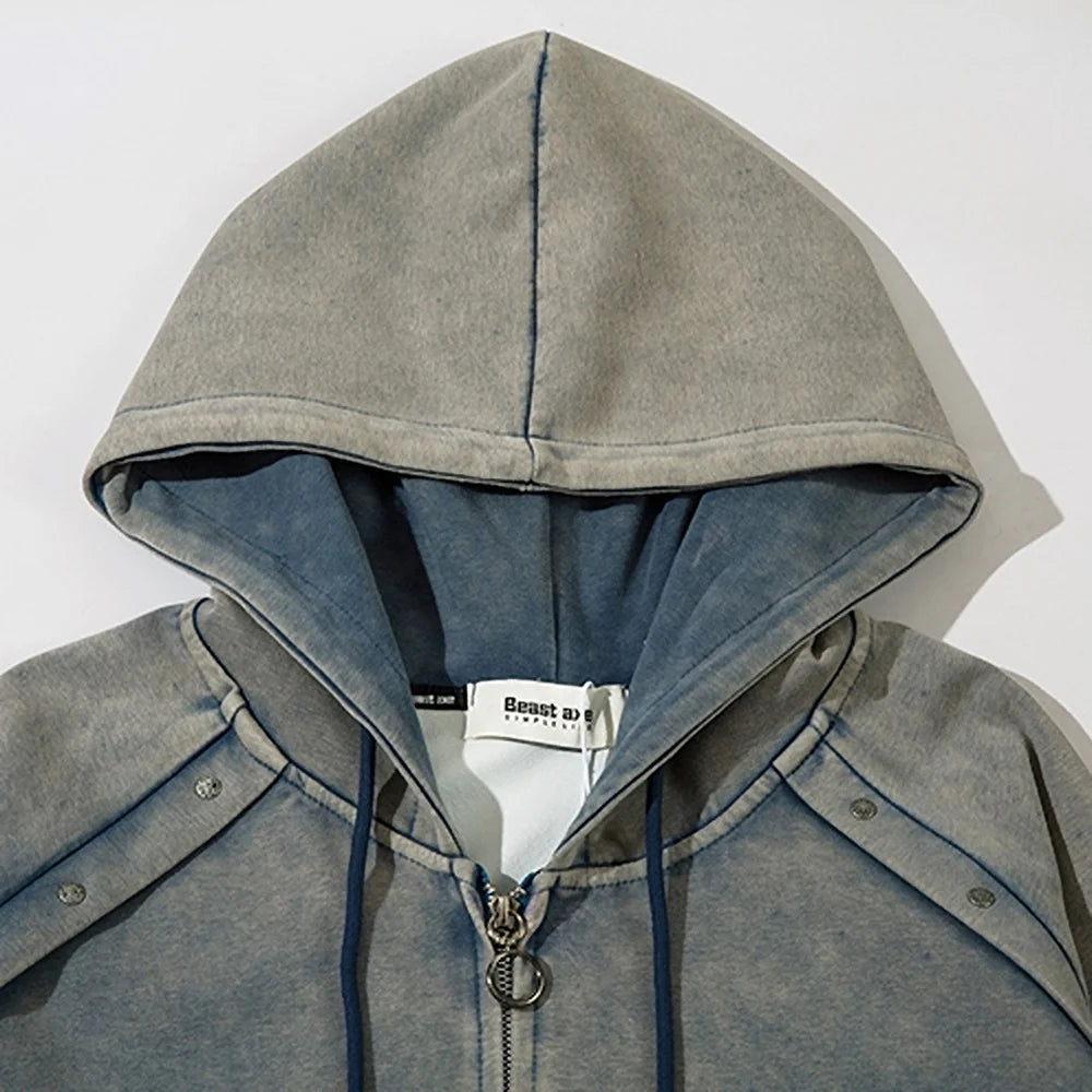 GLITCH FADE ZIP HOODIE MNW2008