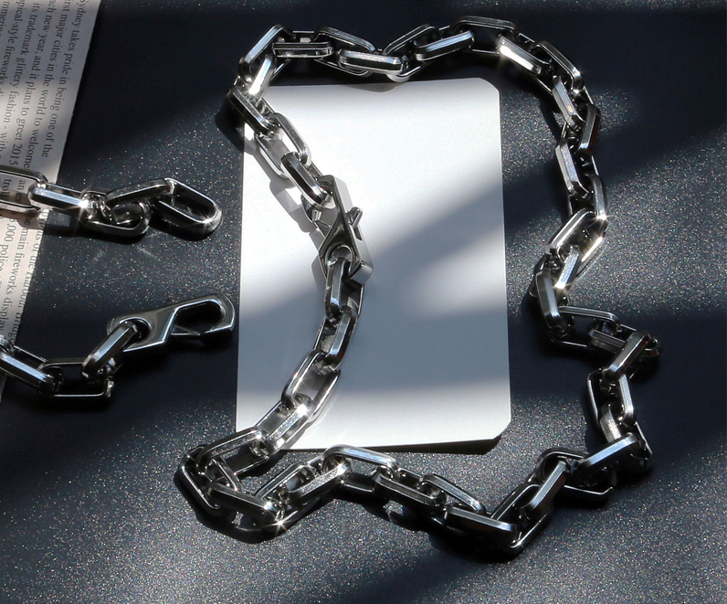 SILVER NECK THICK CHAIN MNW1968