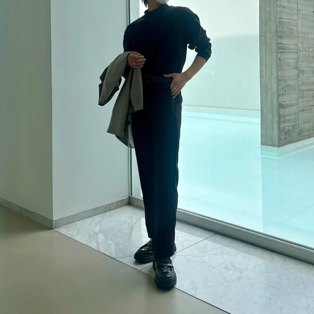 STYLISH STRAIGHT SLACKS MNW1952