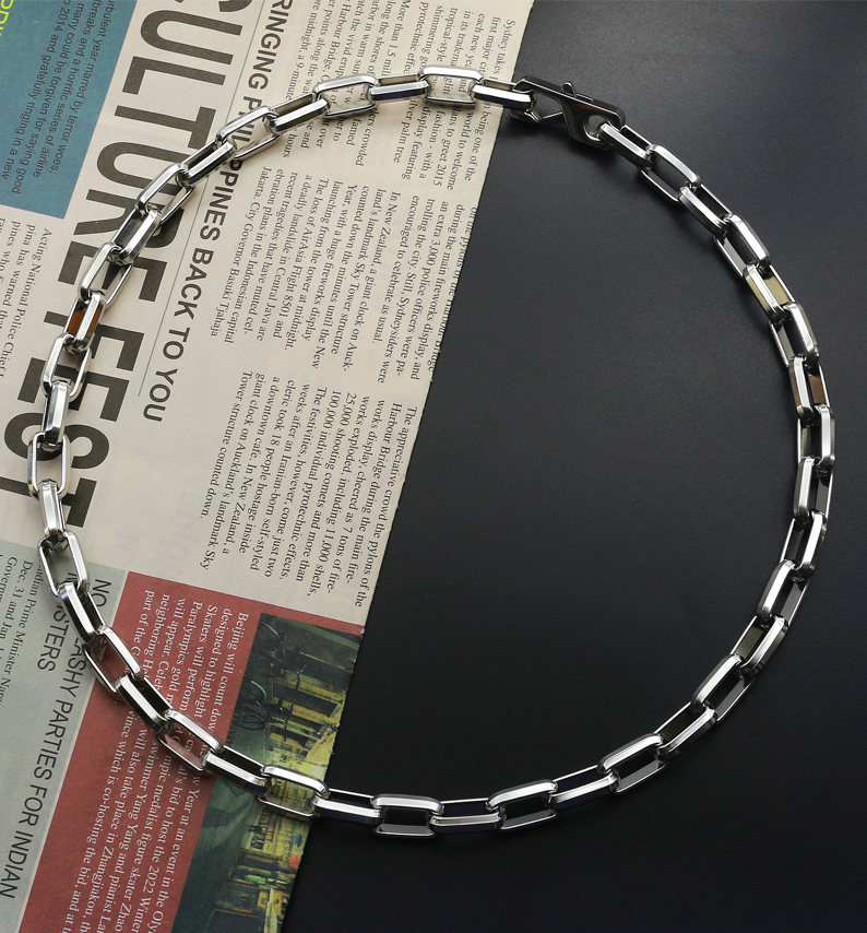 SILVER NECK THICK CHAIN MNW1968
