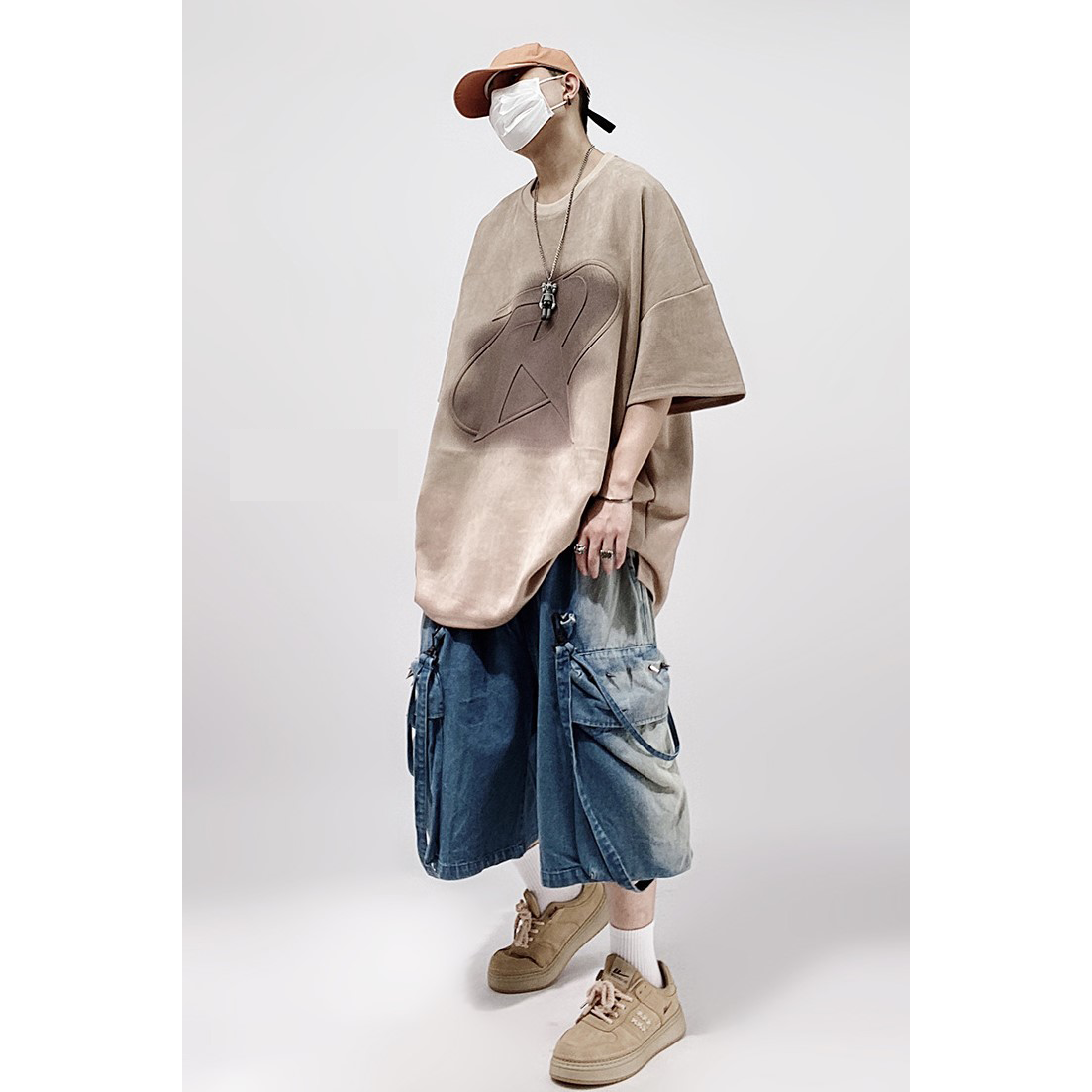 DENIM SHORT CARGO PANTS MNW660