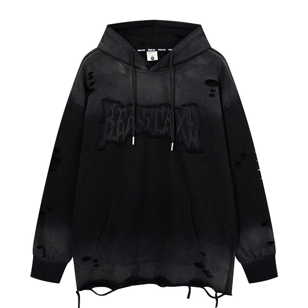 HEAVILY DISTRESSED STREET HOODIE MNW1979
