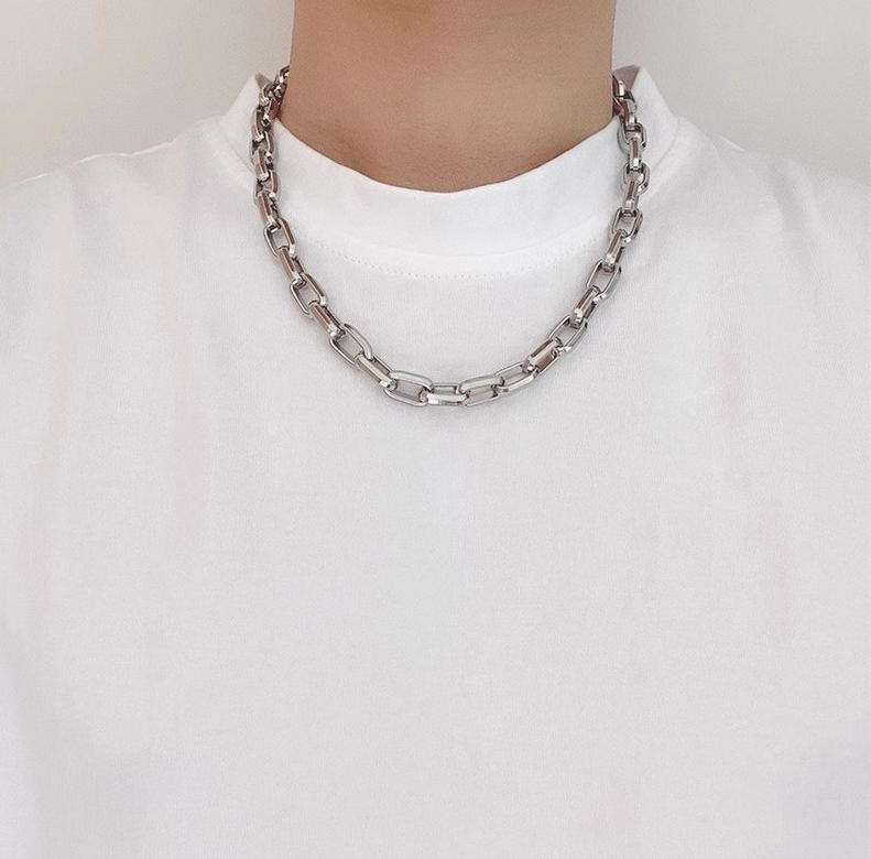 SILVER NECK THICK CHAIN MNW1968