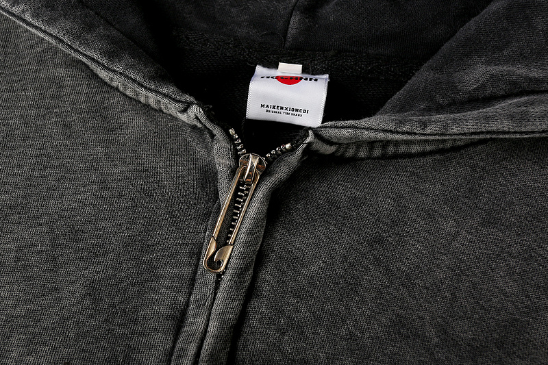 GRADIENT SWEATSHIRT STYLE HOODED ZIP HOODIE MNW1942