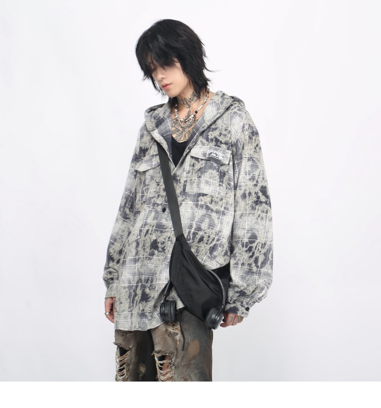 CHECK HOODIE MNW1891