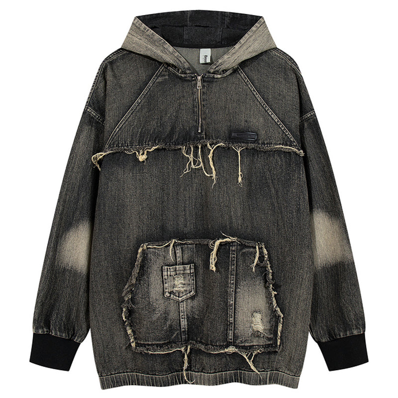 DENIM WASHED HOODIE MNW1929