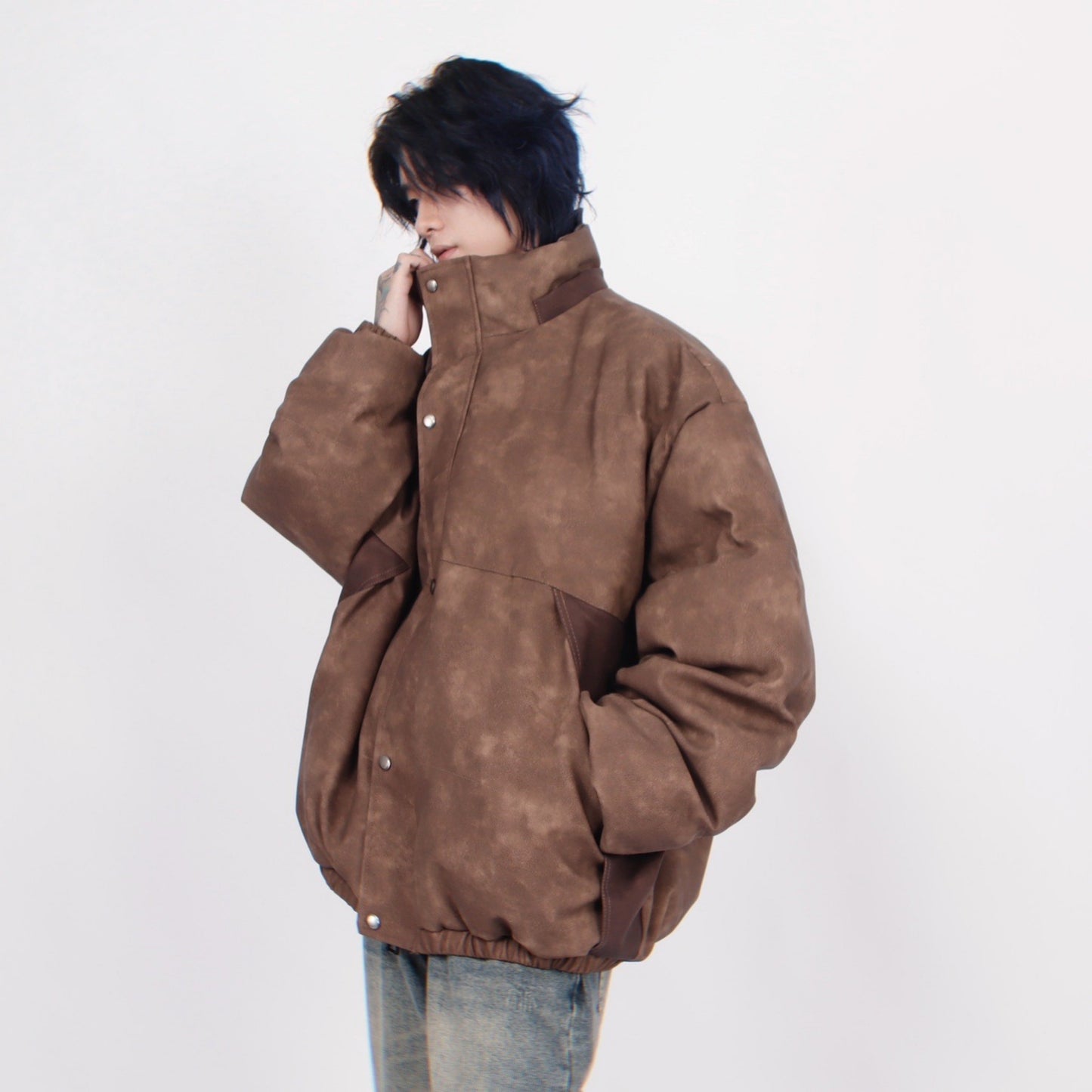SPOTTED STAND PU JACKET MNW1555
