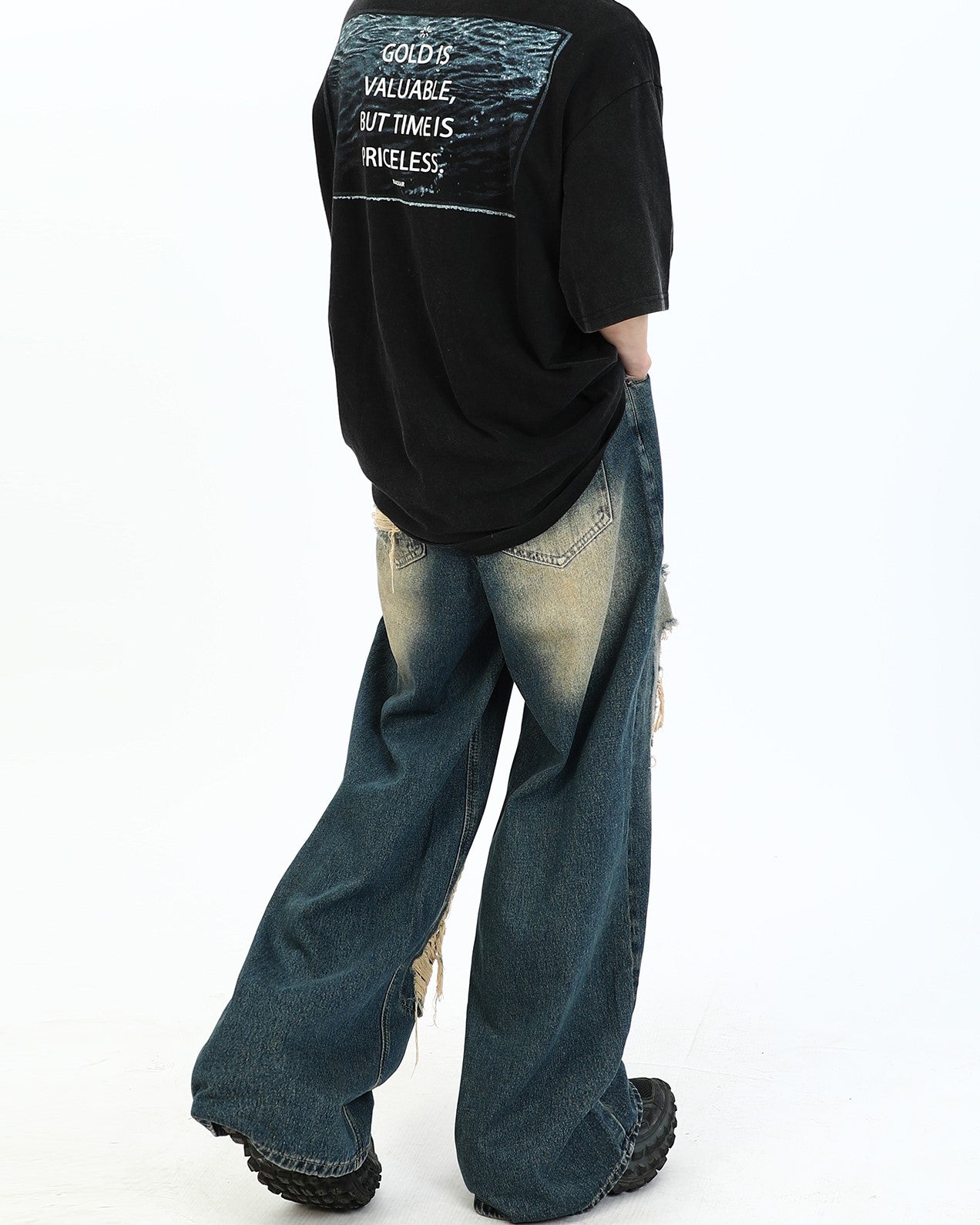 FRONT CRASH DENIM PANTS MNW466