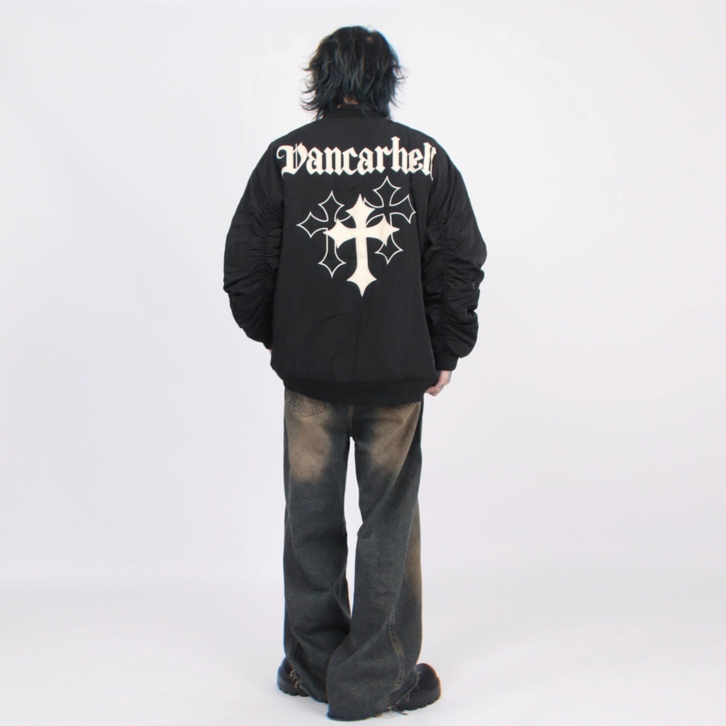 CROSS SHIRRING BLOUSON MNW1457