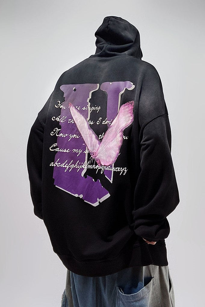 WORN OUT BUTTERFLY HOODIE MNW1505