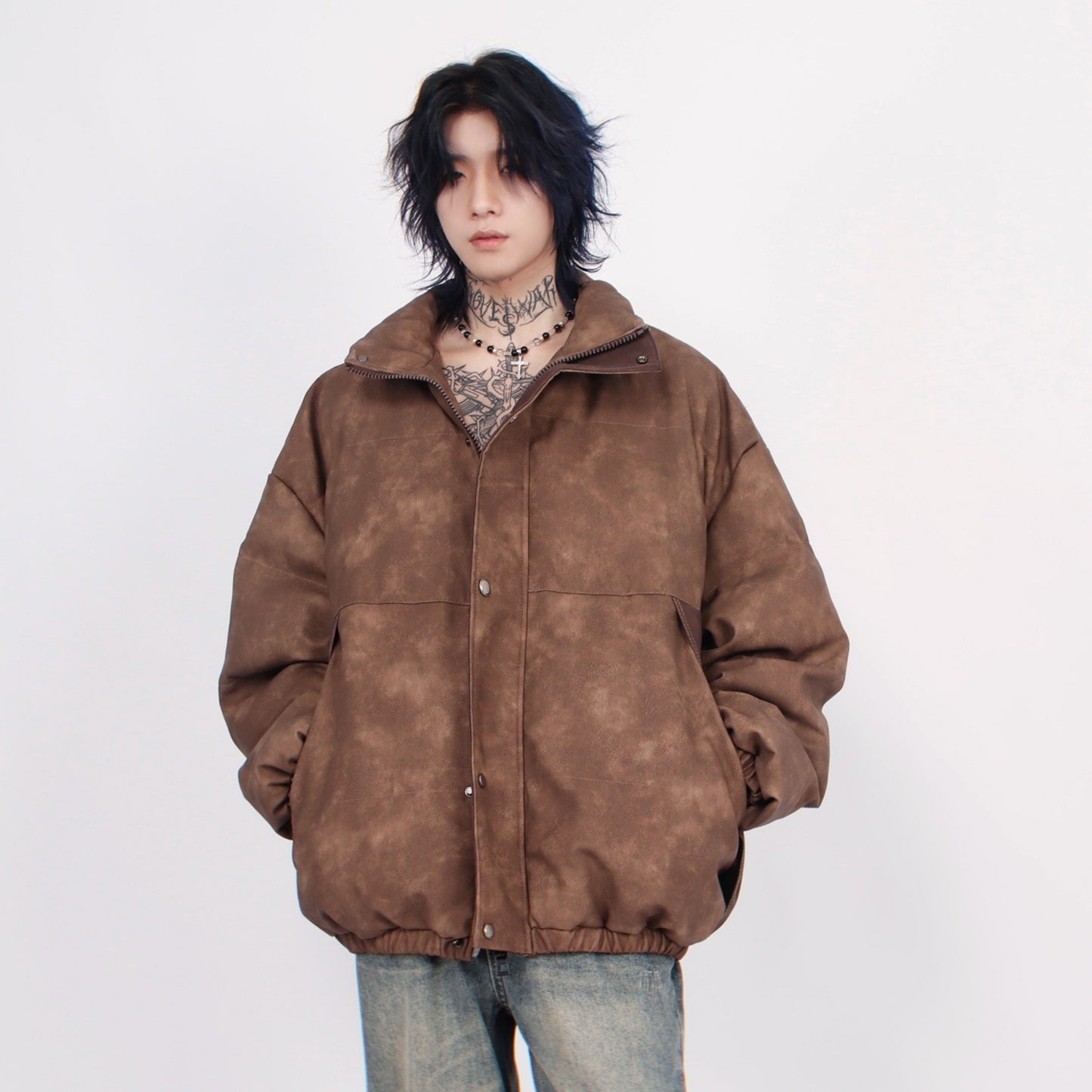 SPOTTED STAND PU JACKET MNW1555