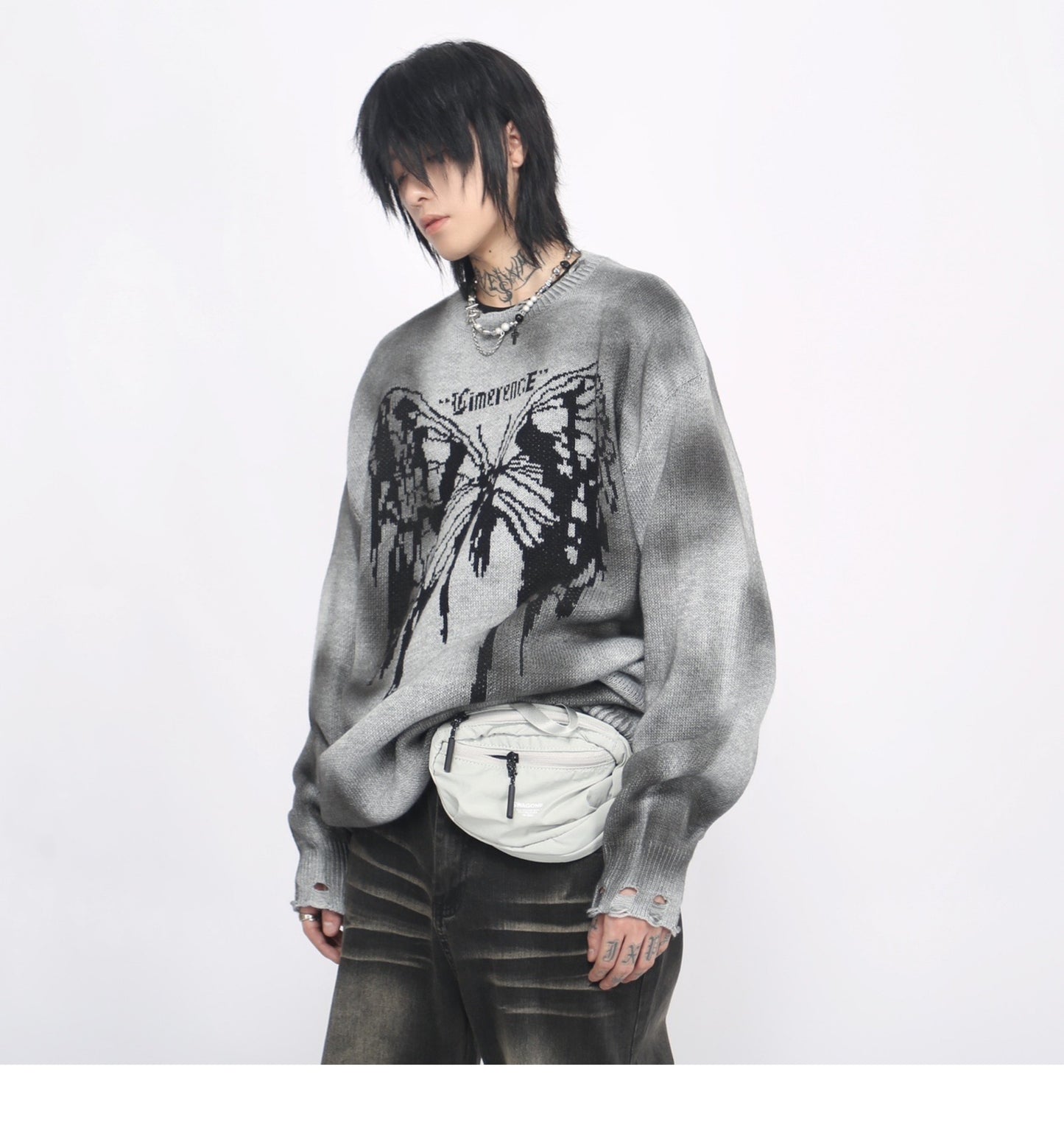 BUTTERFLY DAMAGE KNIT MNW1892