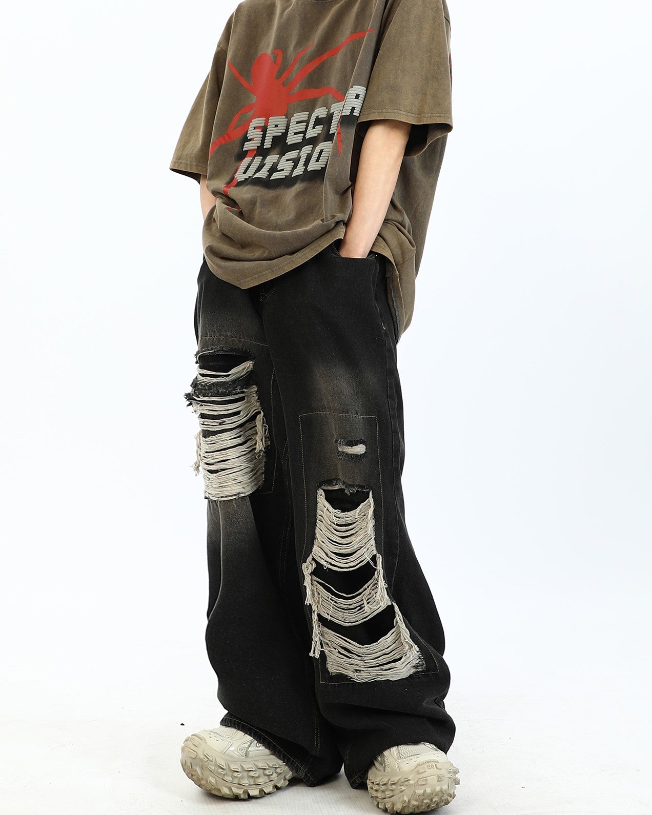 FRONT CRASH DENIM PANTS MNW466