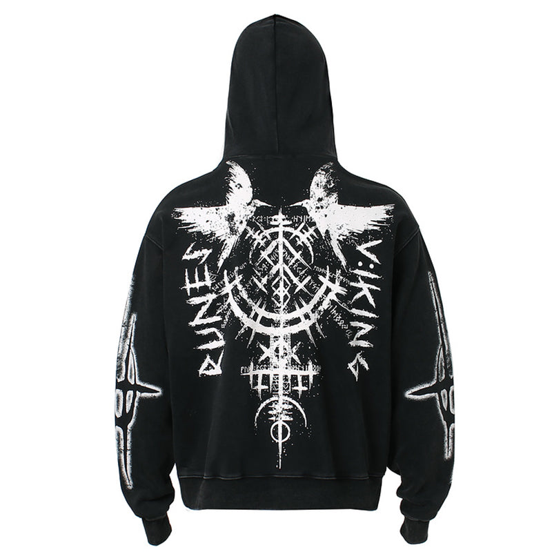 UNIQUE PRINT HOODIE MNW1924