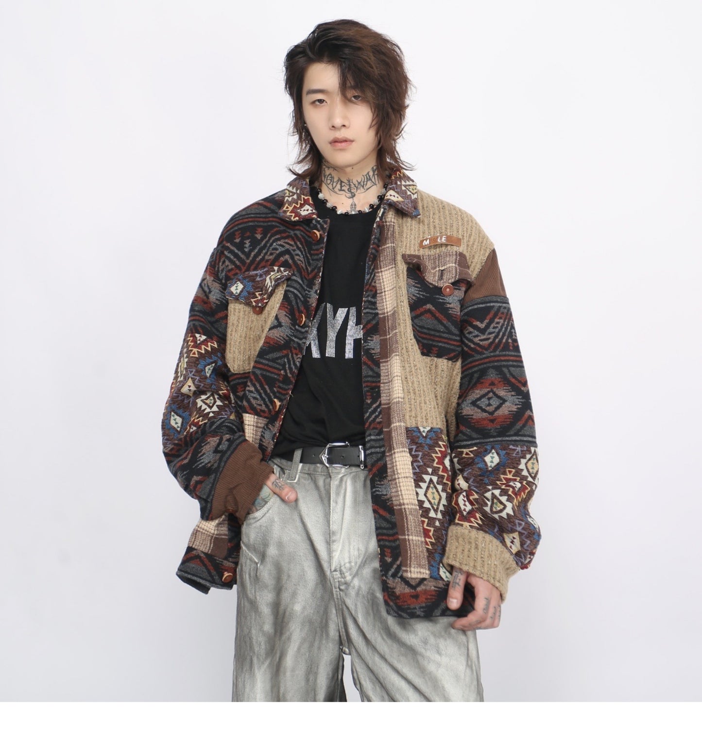 RETRO SPLICING JACKET MNW1898