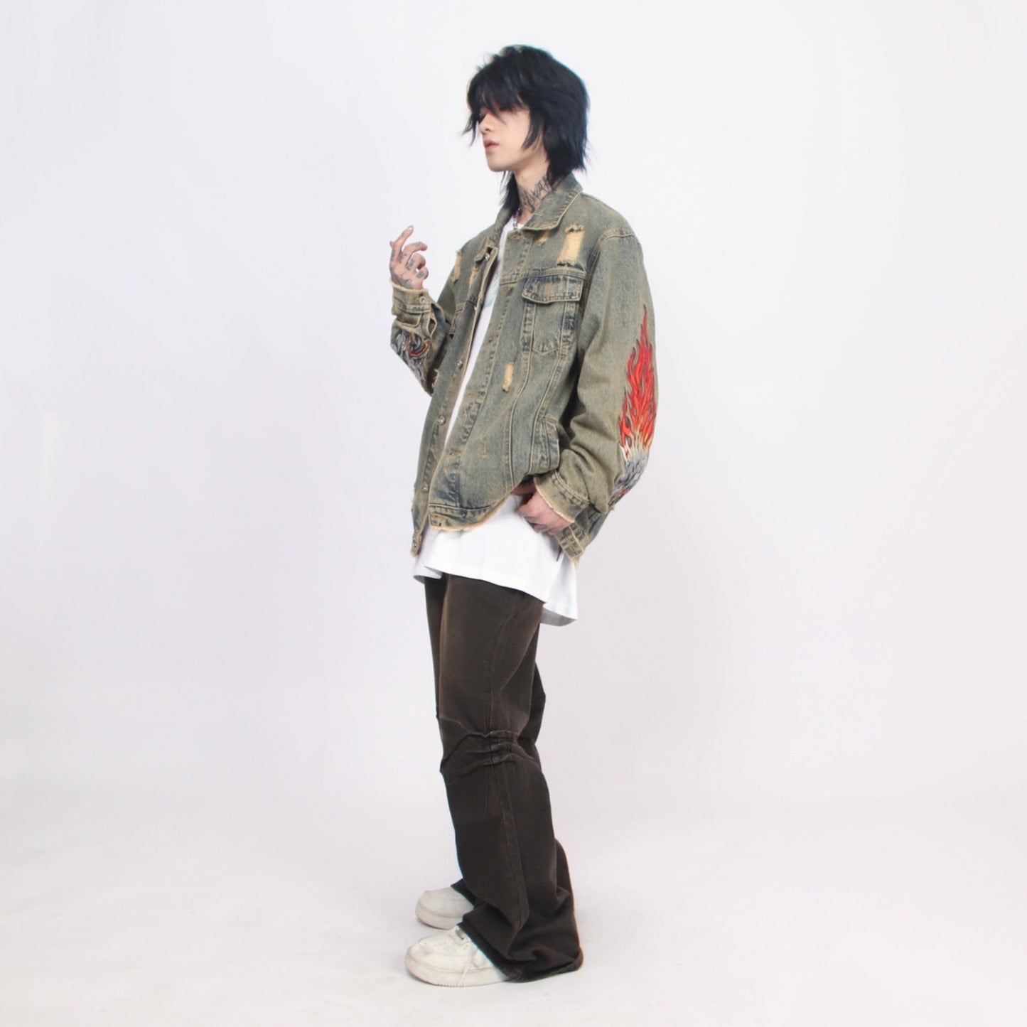 FLAME DRAGON DENIM JACKET MNW1194