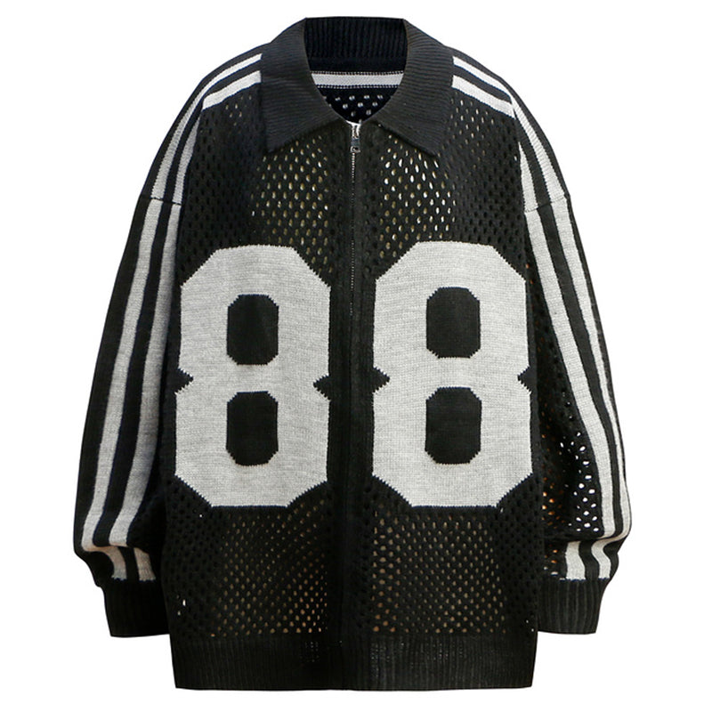 NUMBERING MESH CARDIGAN MNW1922