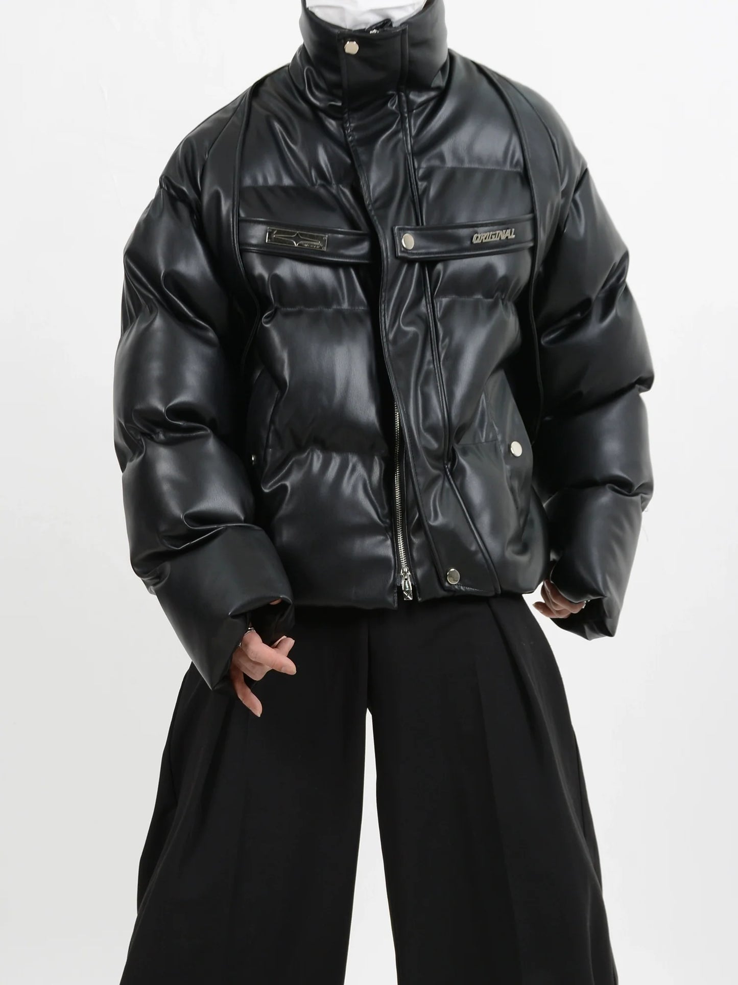 METAL LEATHER DOWN JACKET MNW1980