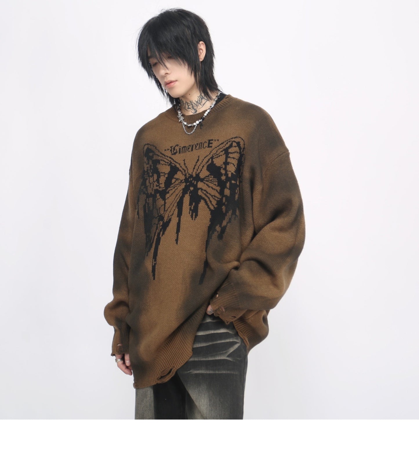 BUTTERFLY DAMAGE KNIT MNW1892