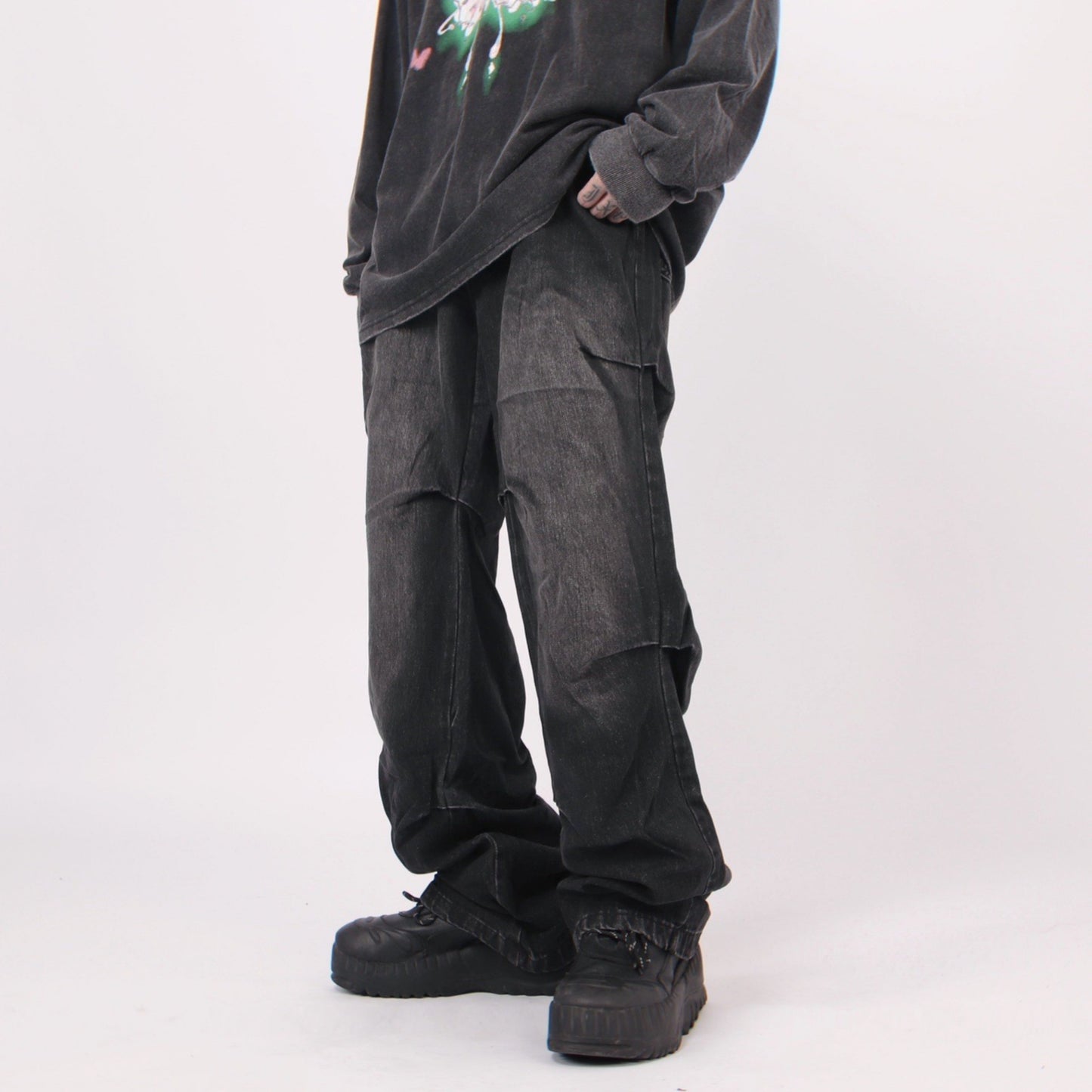 TUCK DENIM PANTS MNW1276