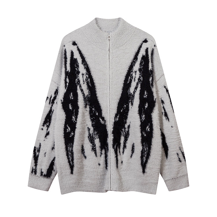 SCRIBBLE ZIP KNIT MNW1530