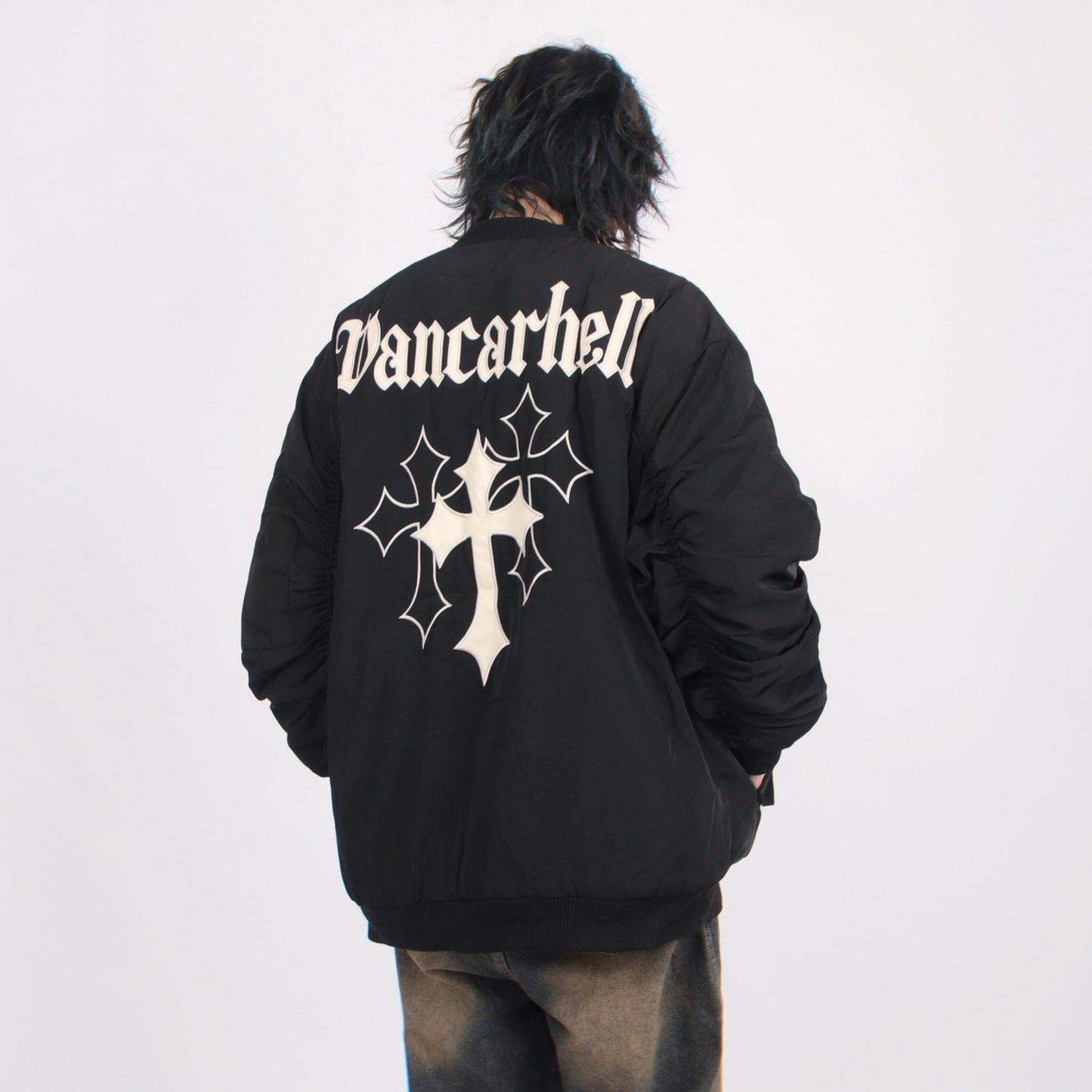CROSS SHIRRING BLOUSON MNW1457