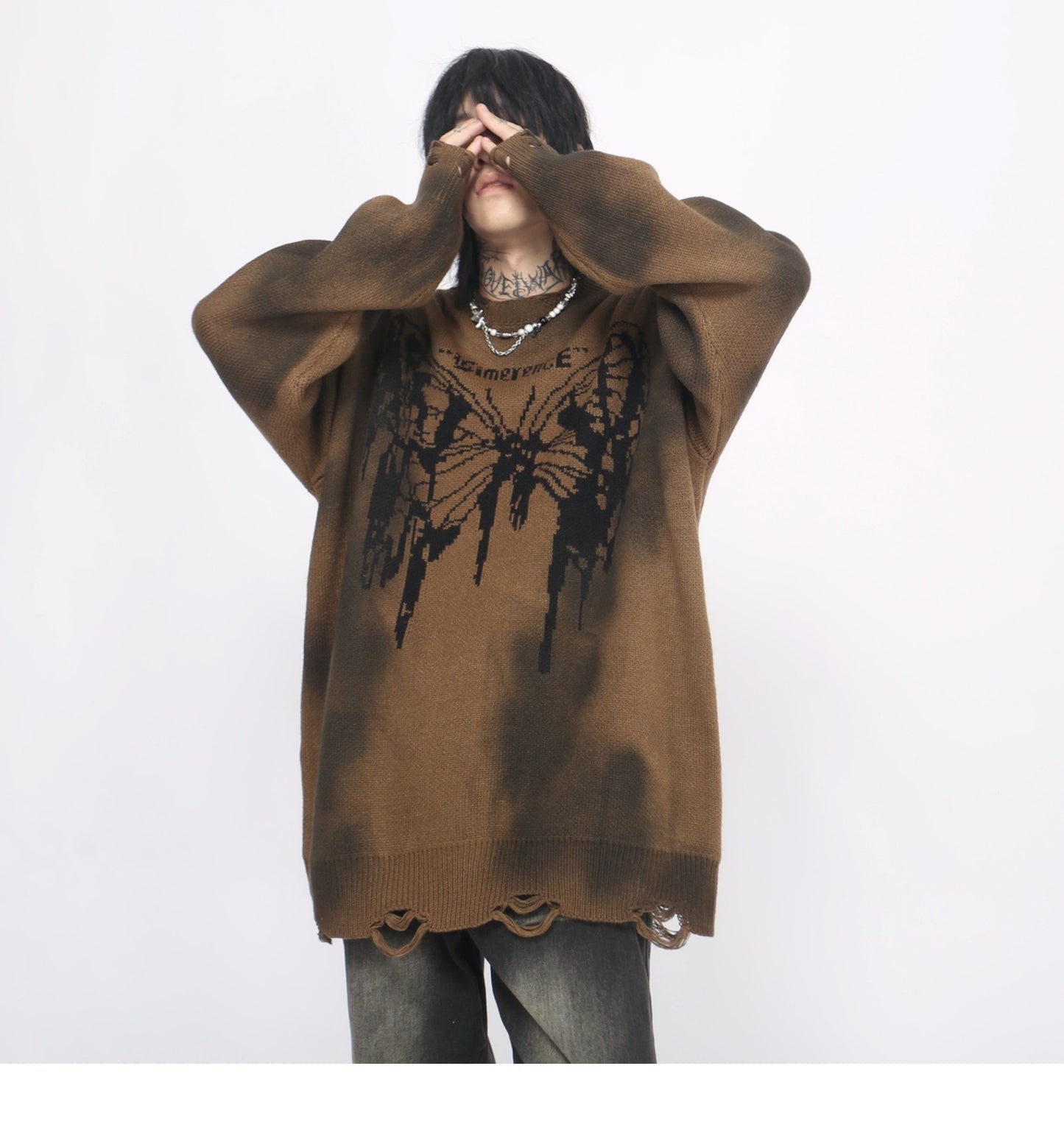 BUTTERFLY DAMAGE KNIT MNW1892