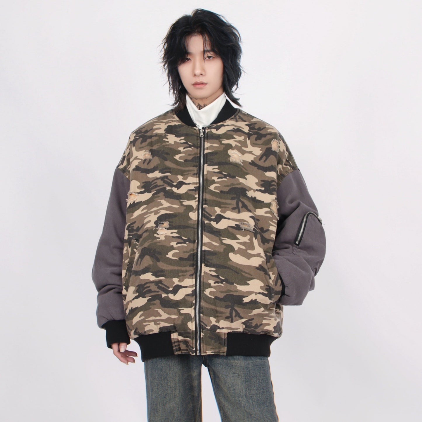 CAMOUFLAGE SWITCHING BLOUSON MNW1438
