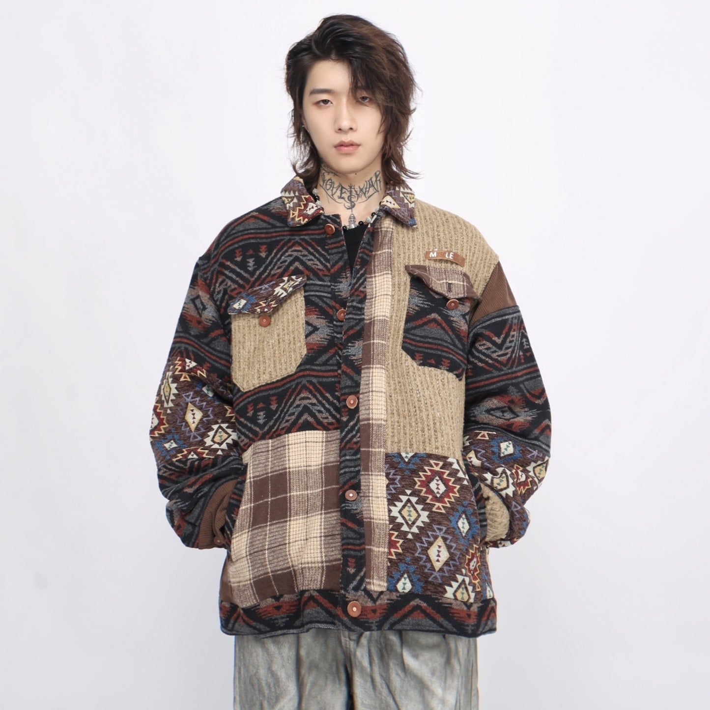 RETRO SPLICING JACKET MNW1898