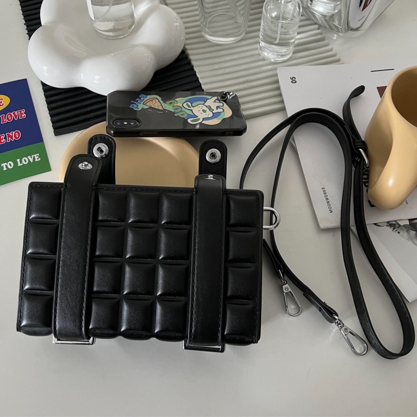 SQUARE SHOULDER BAG MNW844