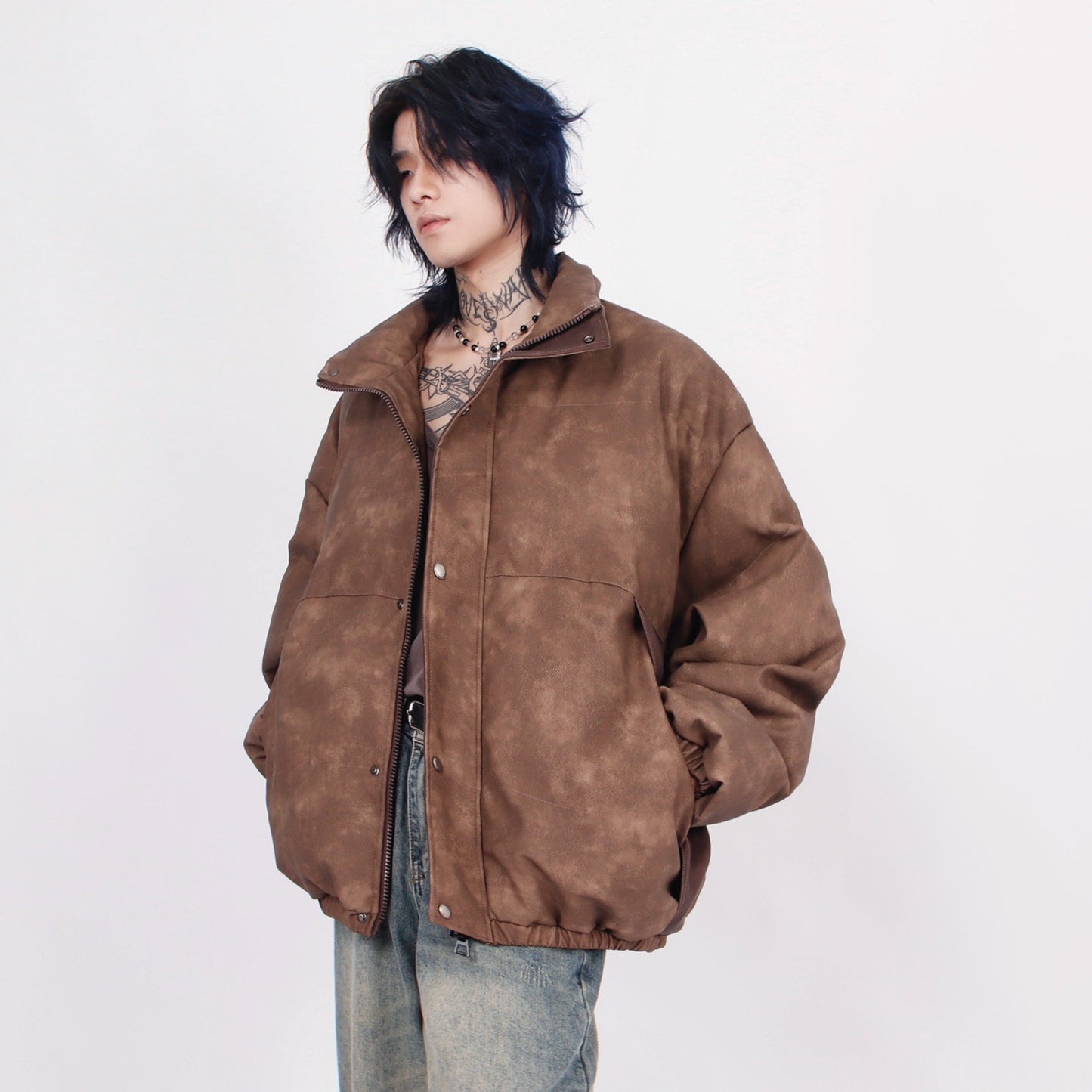 SPOTTED STAND PU JACKET MNW1555