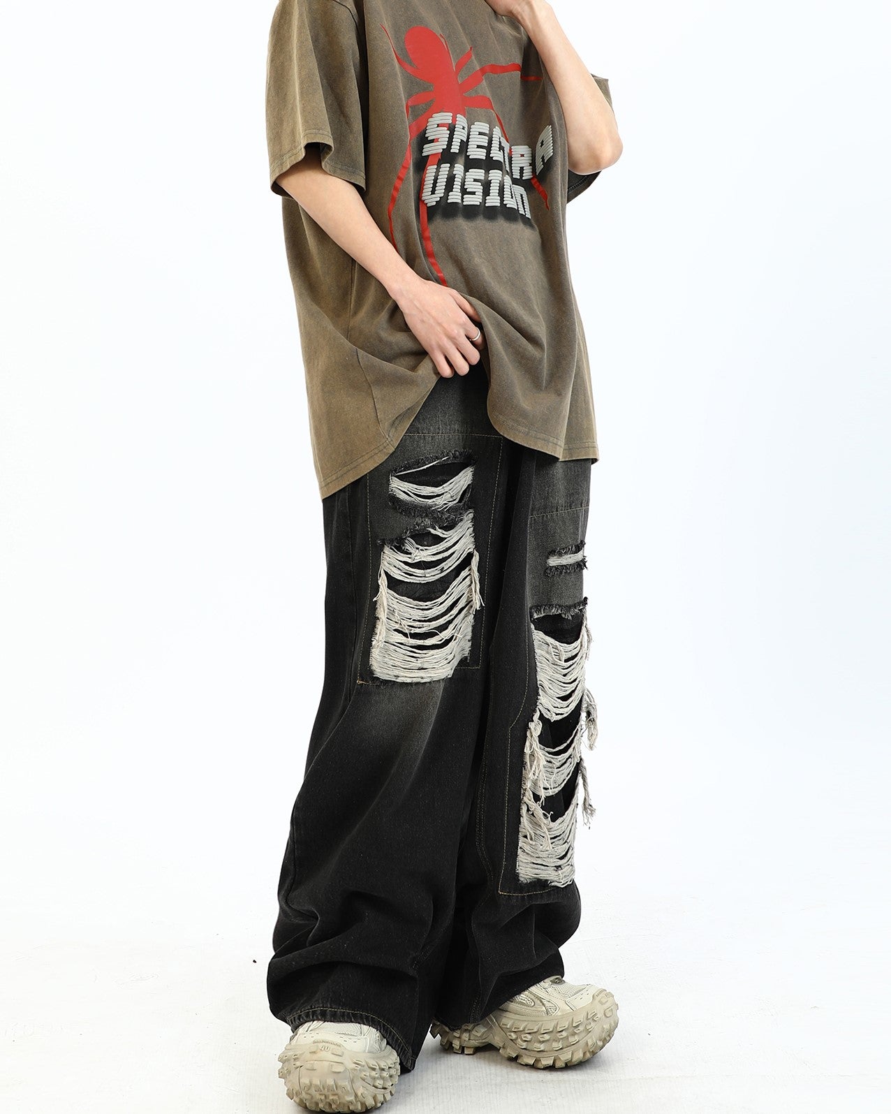 FRONT CRASH DENIM PANTS MNW466