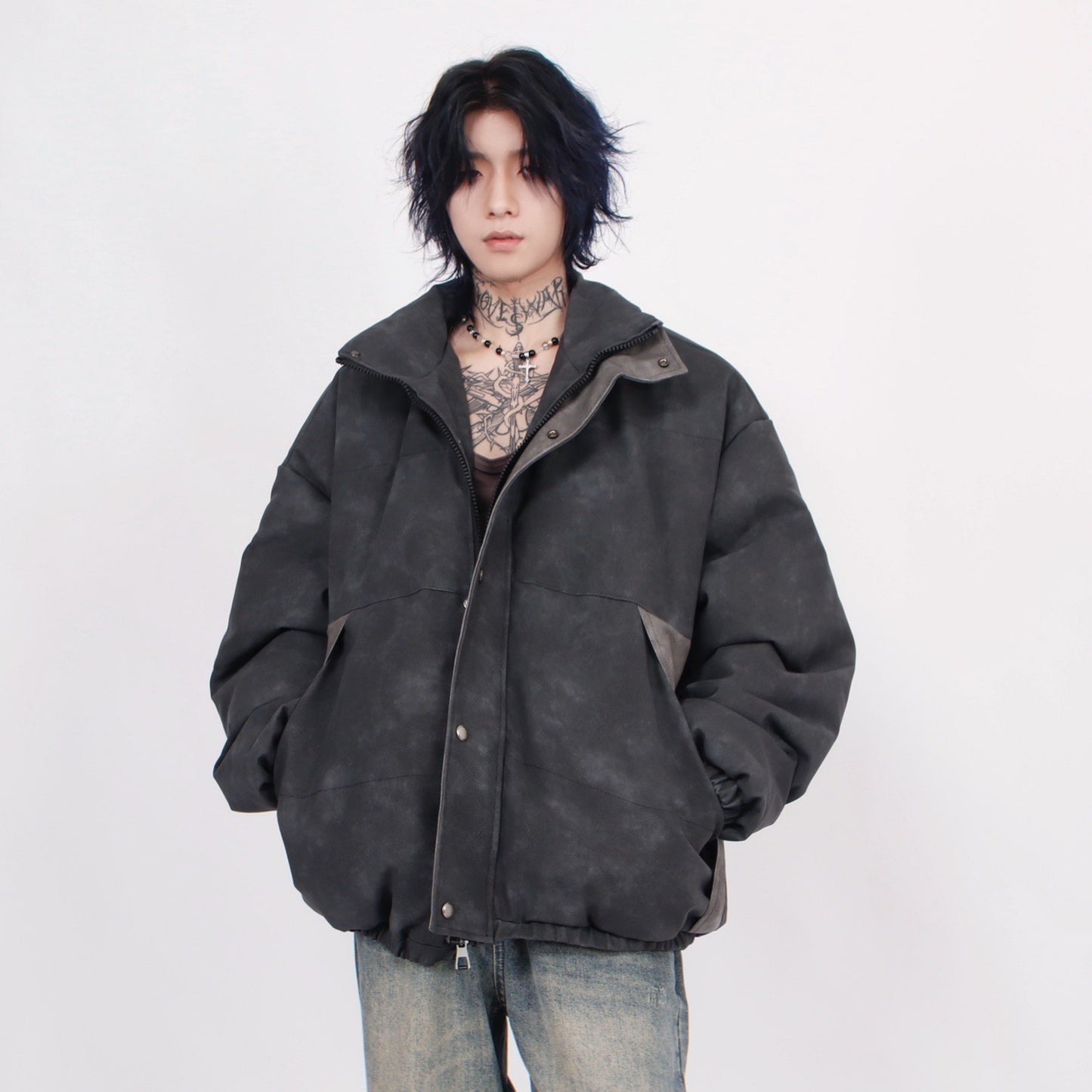 SPOTTED STAND PU JACKET MNW1555