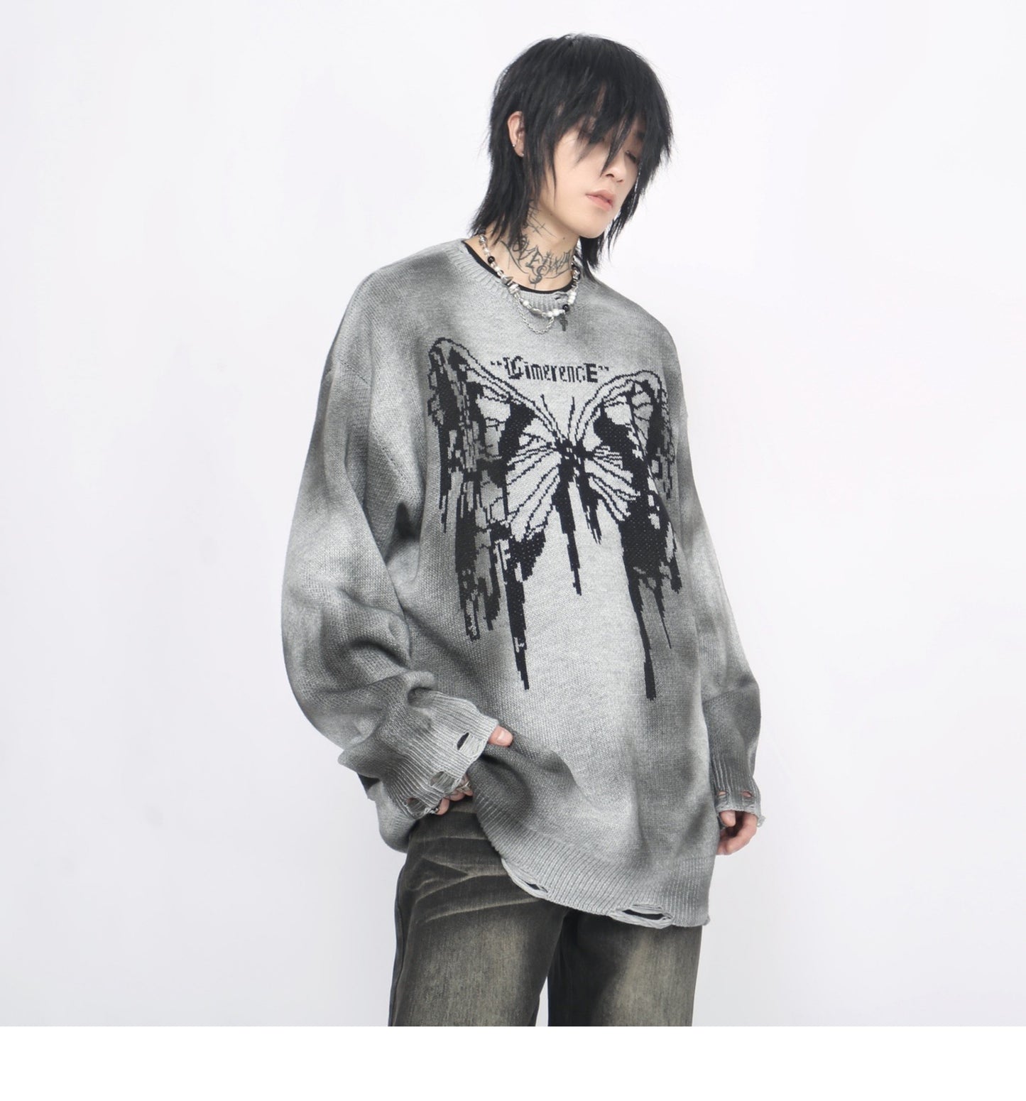 BUTTERFLY DAMAGE KNIT MNW1892