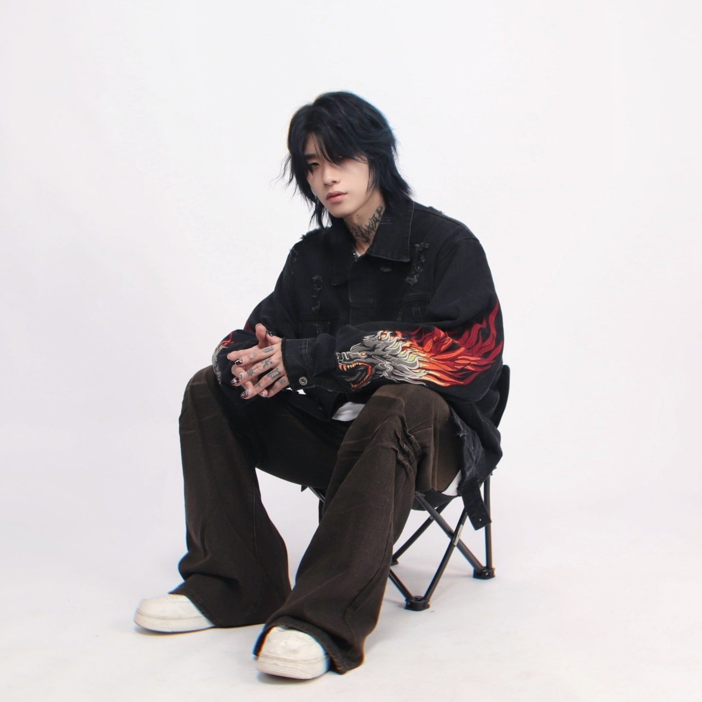 FLAME DRAGON DENIM JACKET MNW1194
