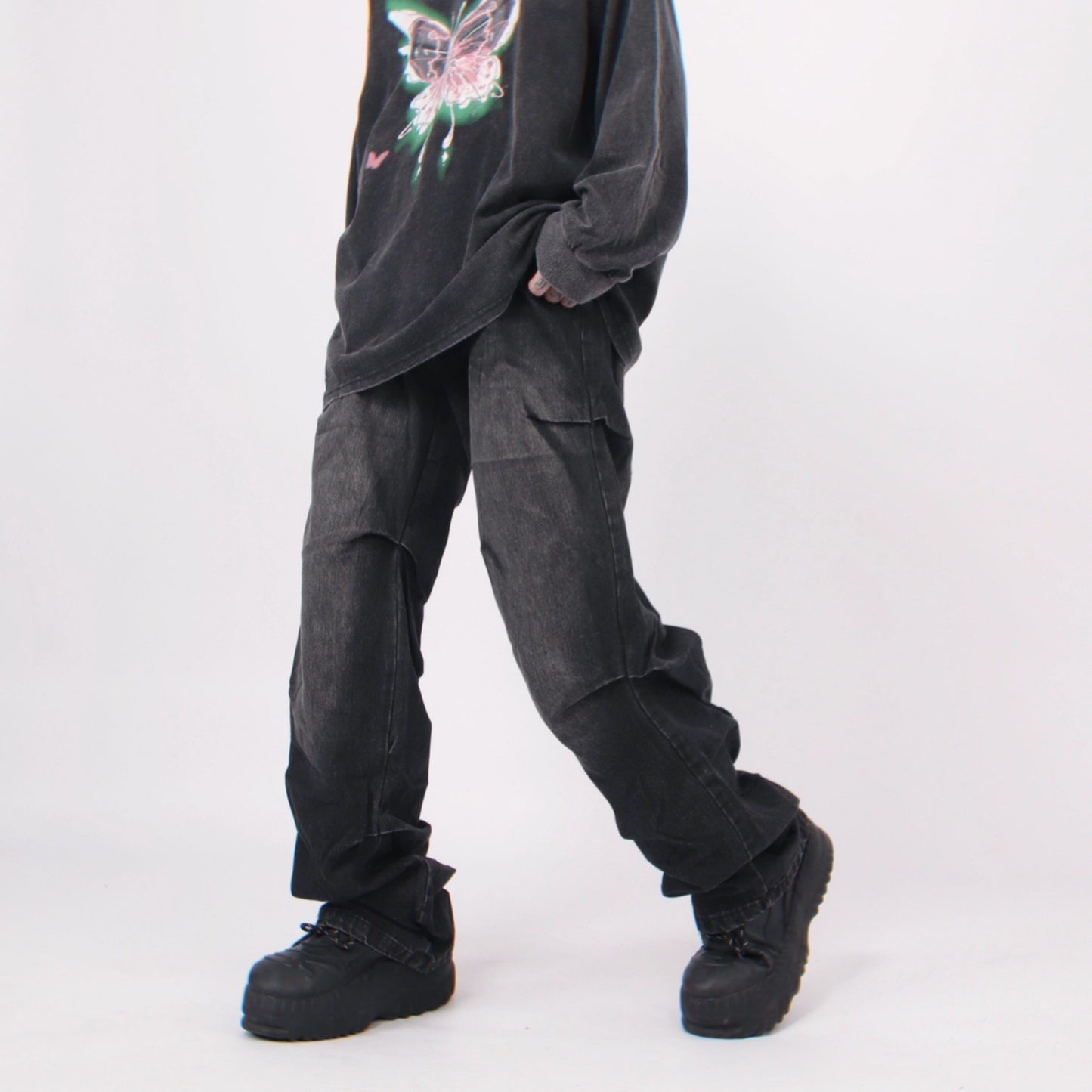 TUCK DENIM PANTS MNW1276