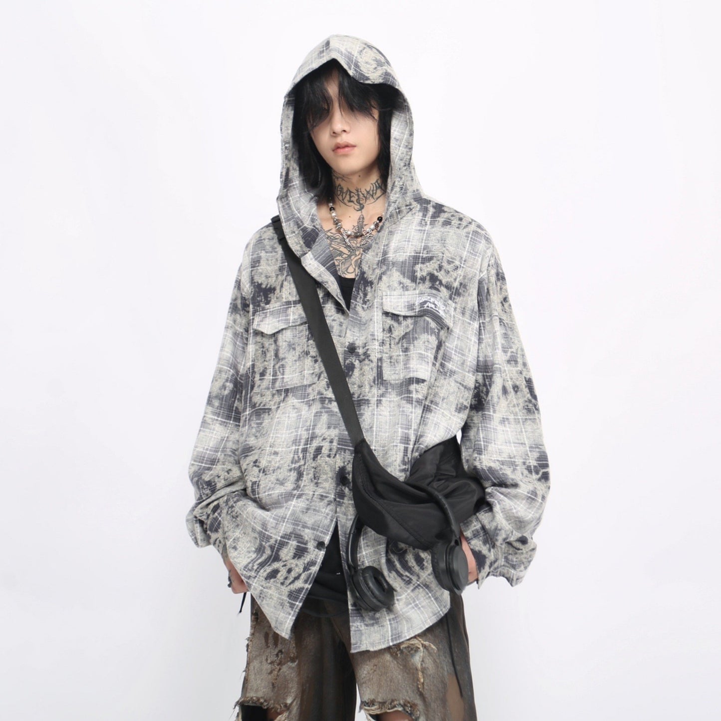 CHECK HOODIE MNW1891