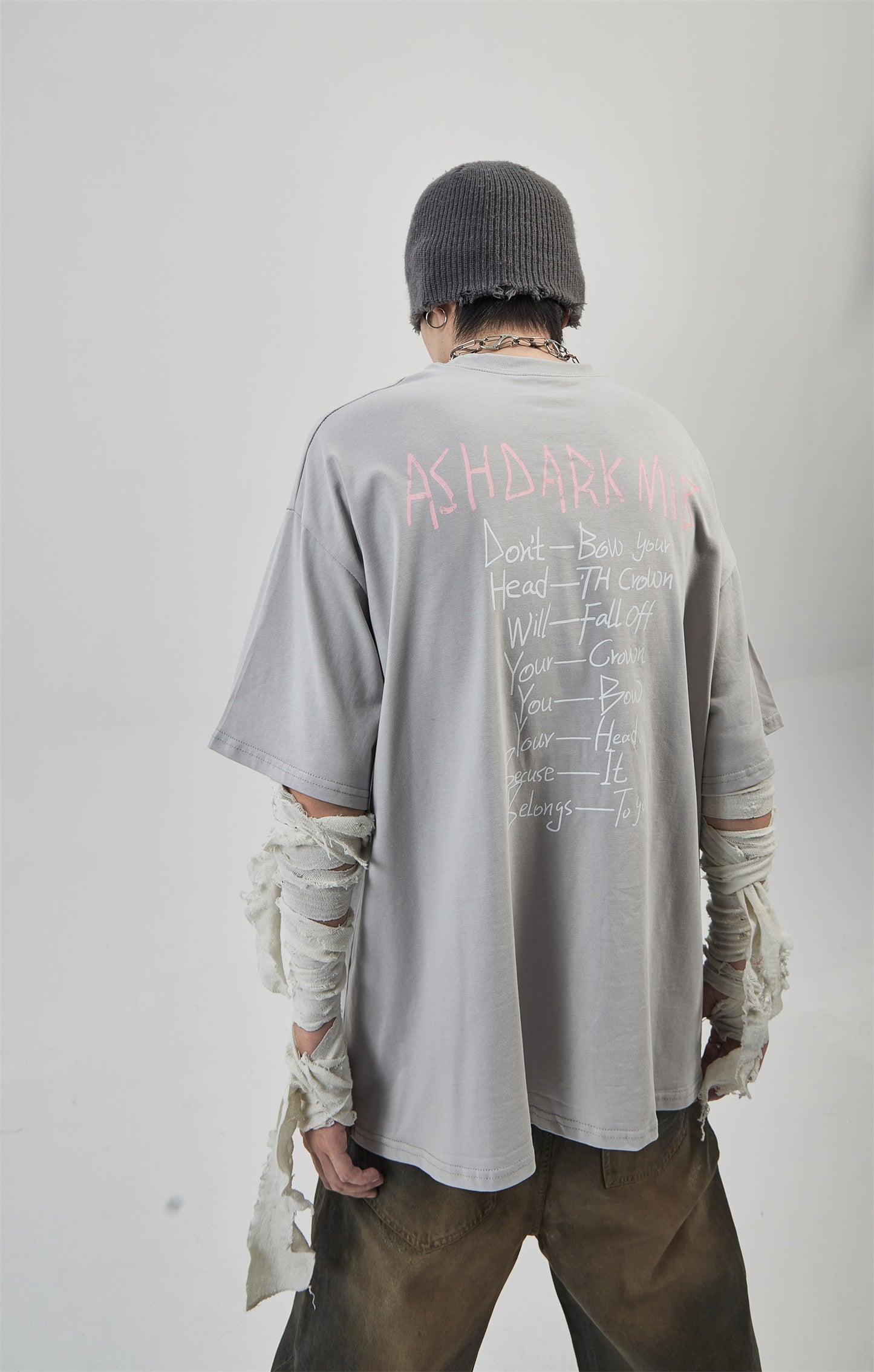 PRINTED SLOGAN T-SHIRT MNW1815