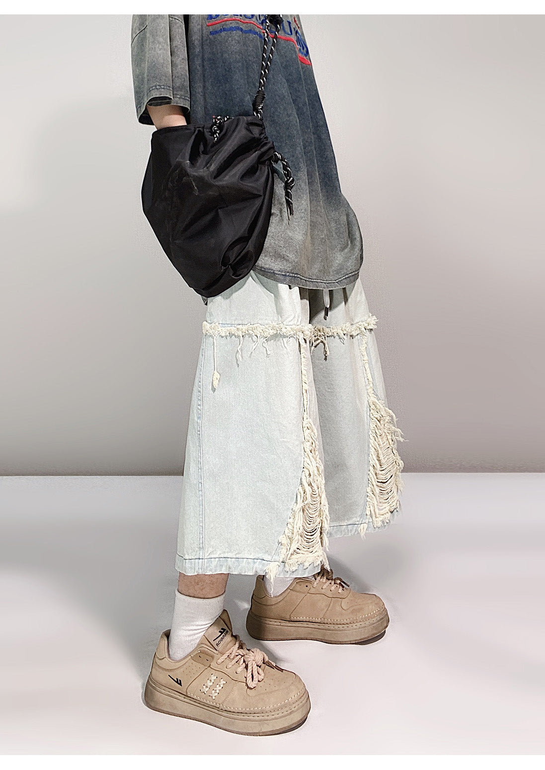 FRINGE DAMAGE SHORTS MNW1878