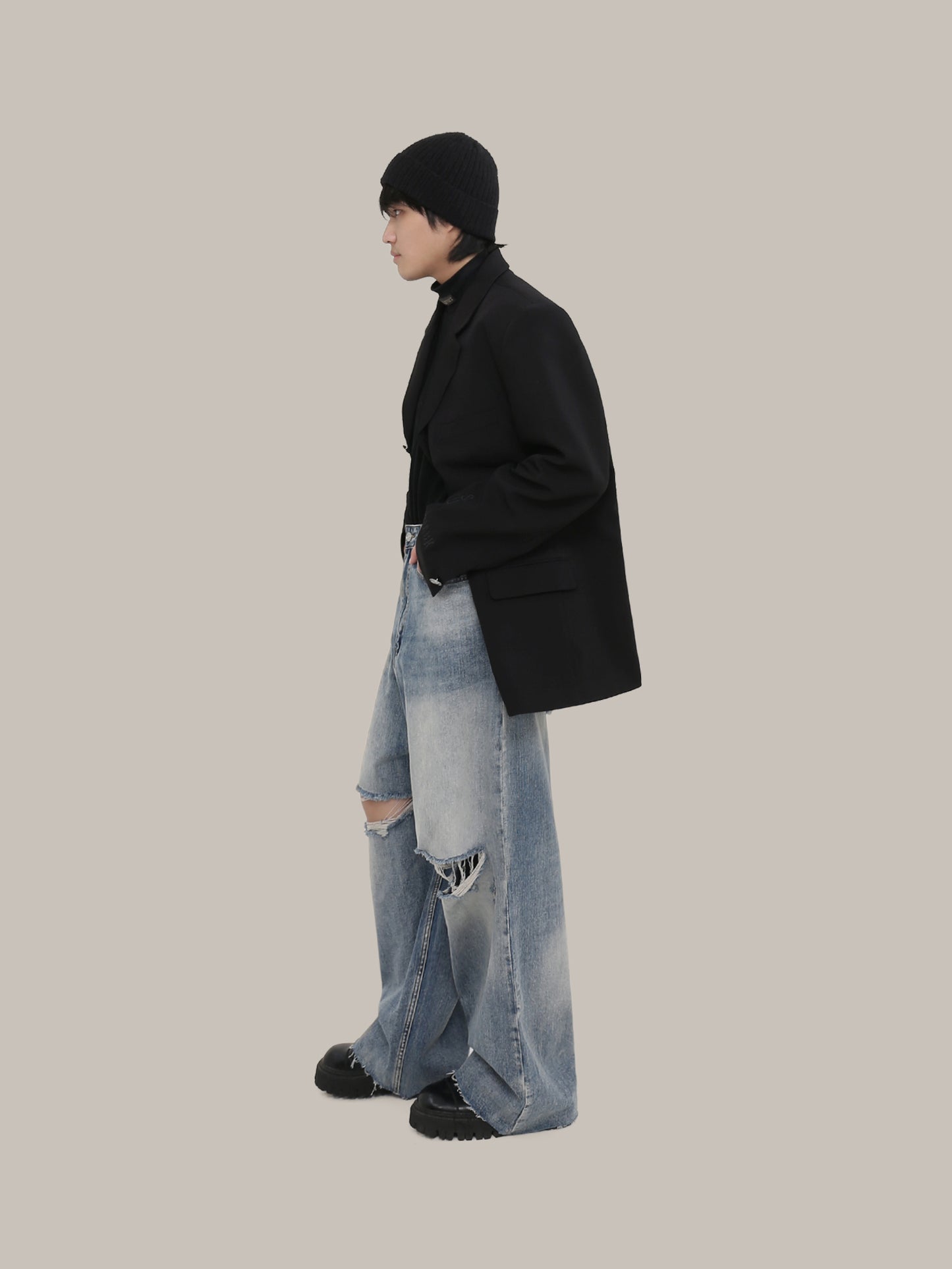 RUINED SKY WIDE JEANS MNW2018