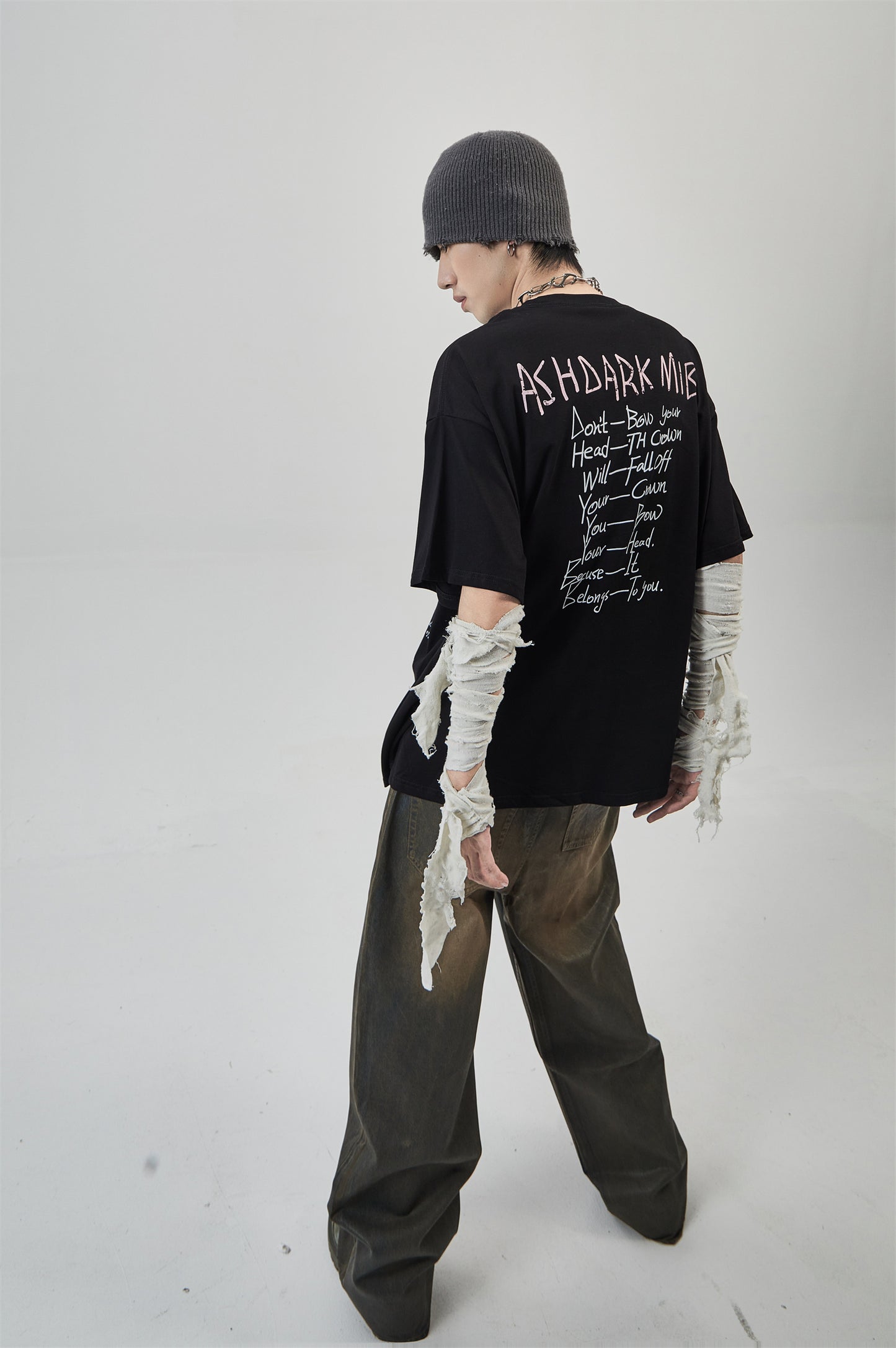 PRINTED SLOGAN T-SHIRT MNW1815