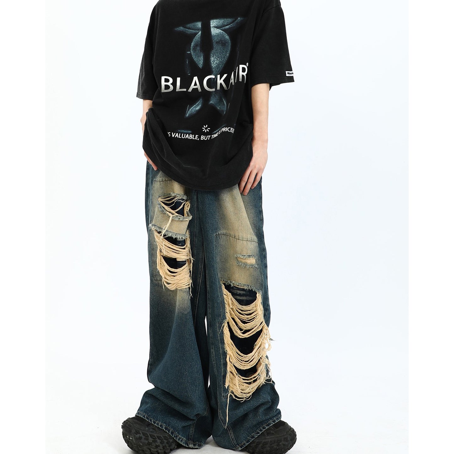 FRONT CRASH DENIM PANTS MNW466