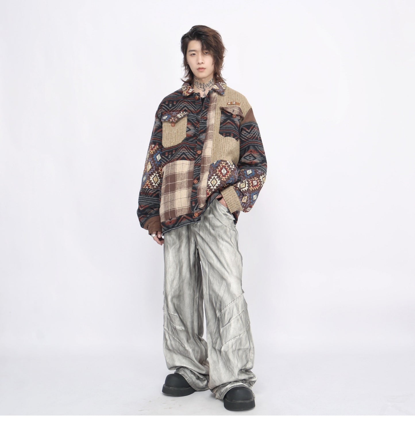 RETRO SPLICING JACKET MNW1898
