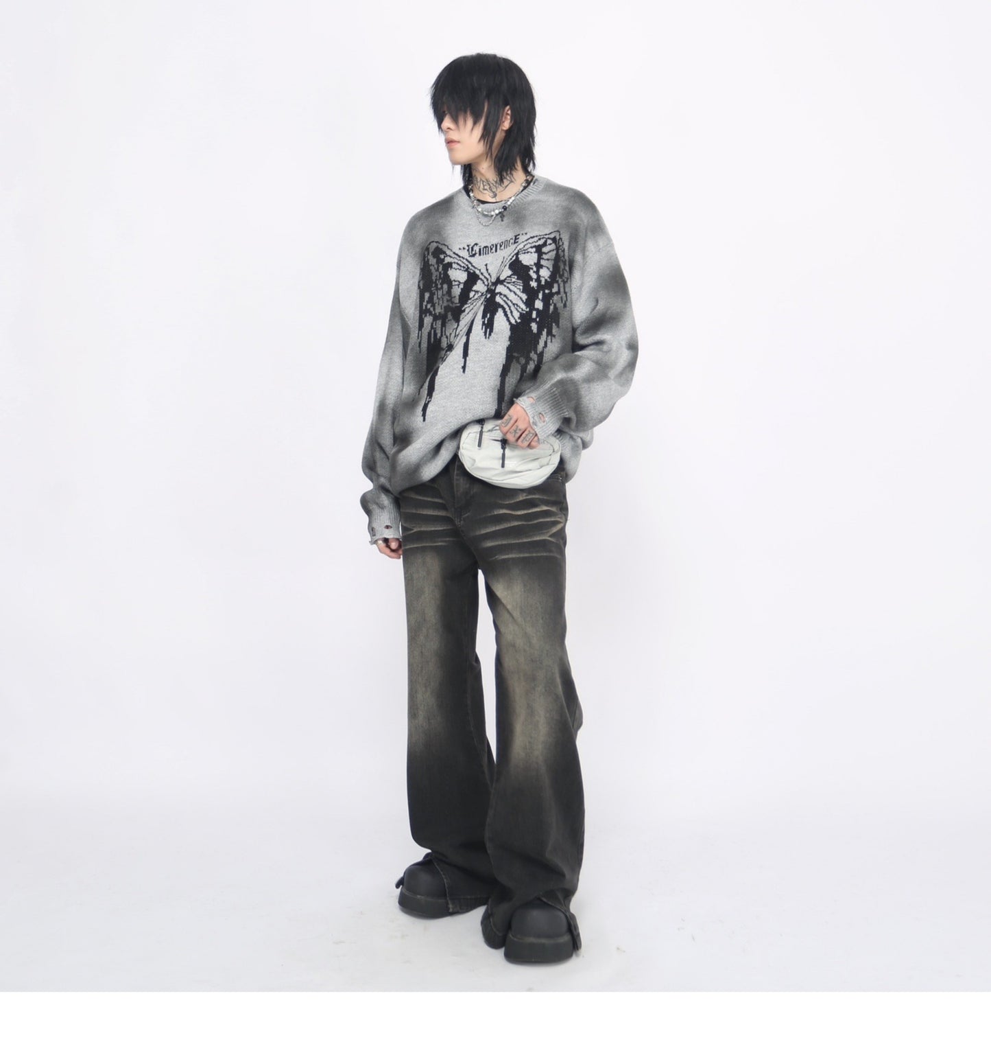 BUTTERFLY DAMAGE KNIT MNW1892
