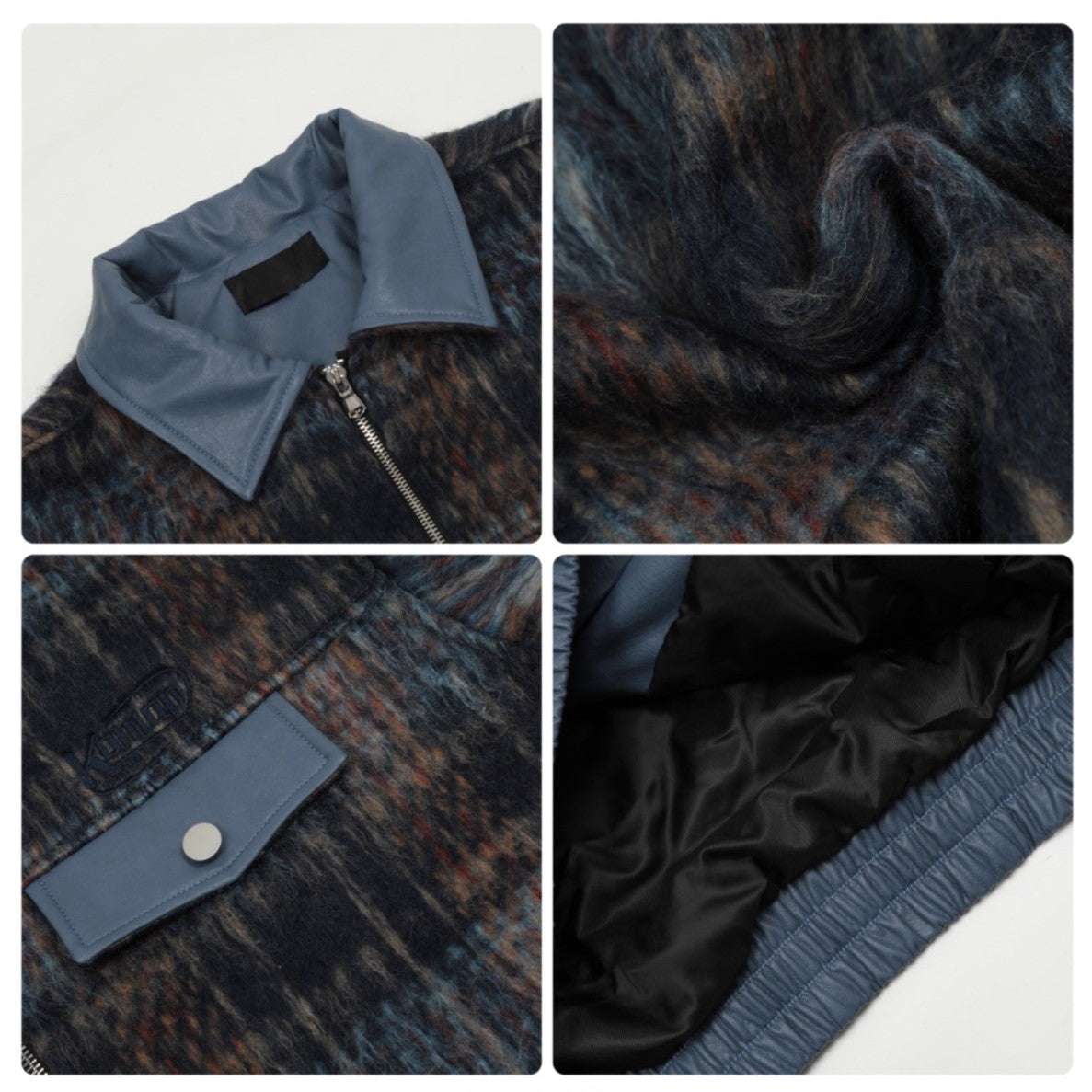 CHECK SHAGGY BLOUSON MNW1284