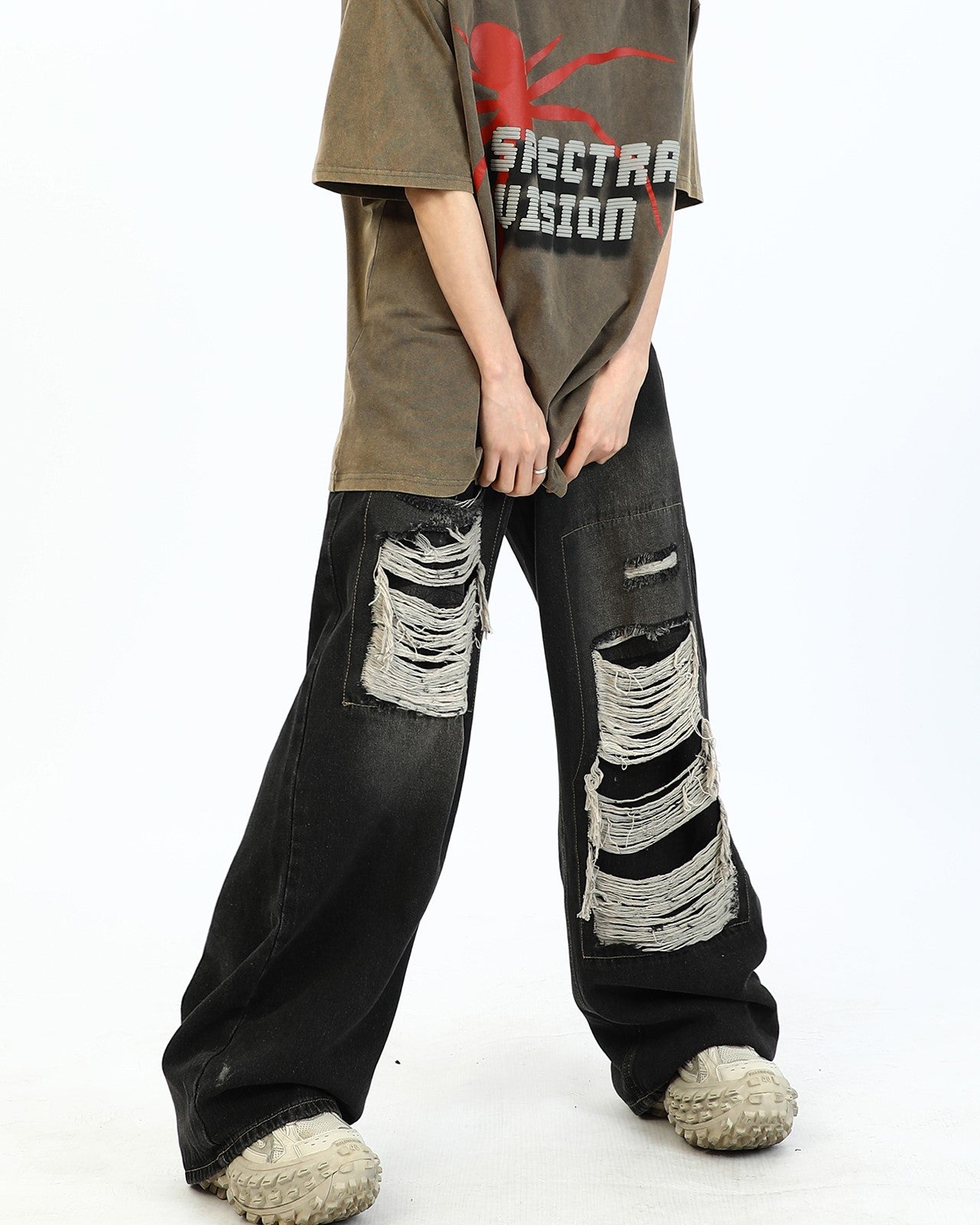 FRONT CRASH DENIM PANTS MNW466