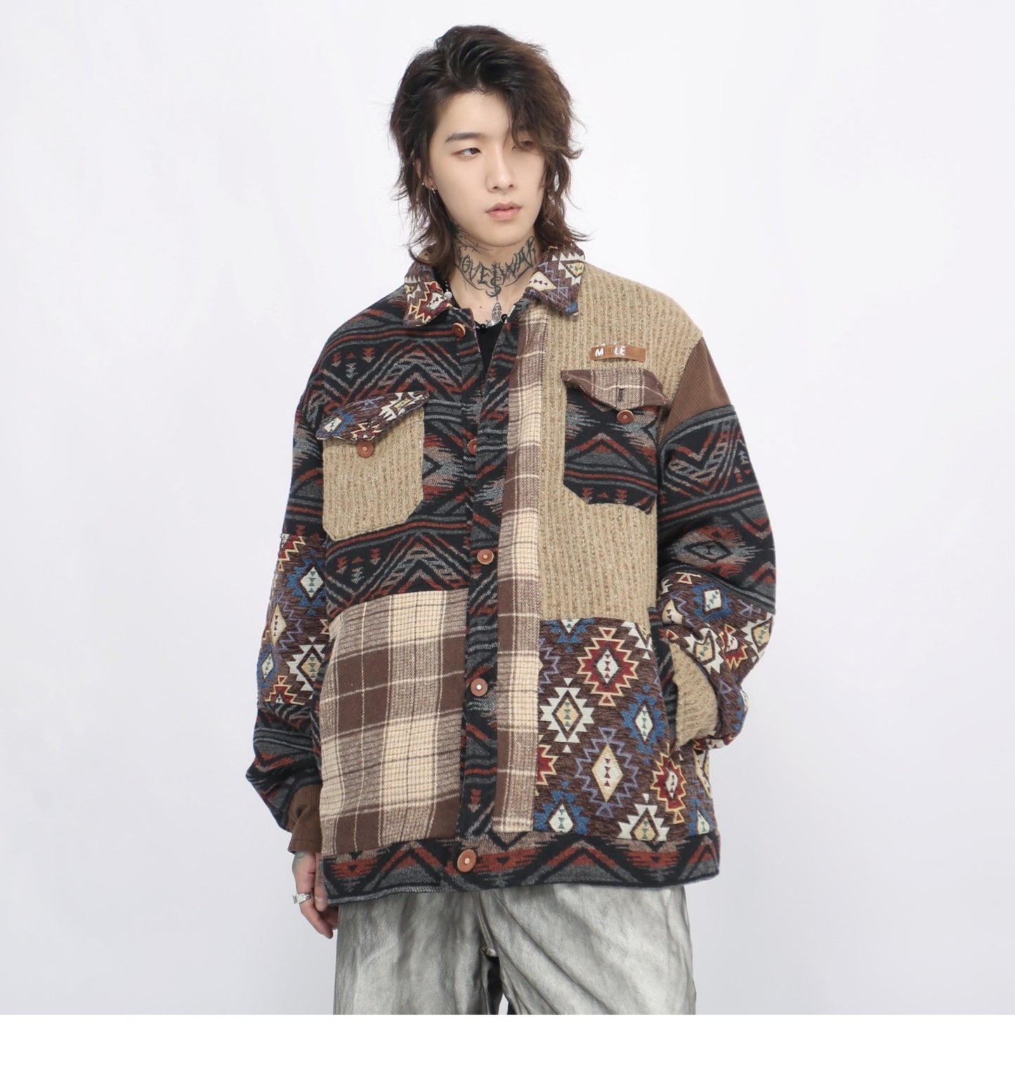 RETRO SPLICING JACKET MNW1898