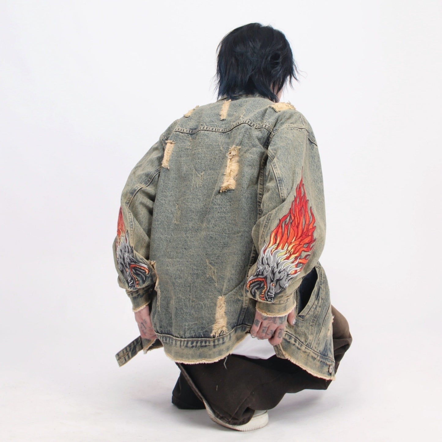 FLAME DRAGON DENIM JACKET MNW1194
