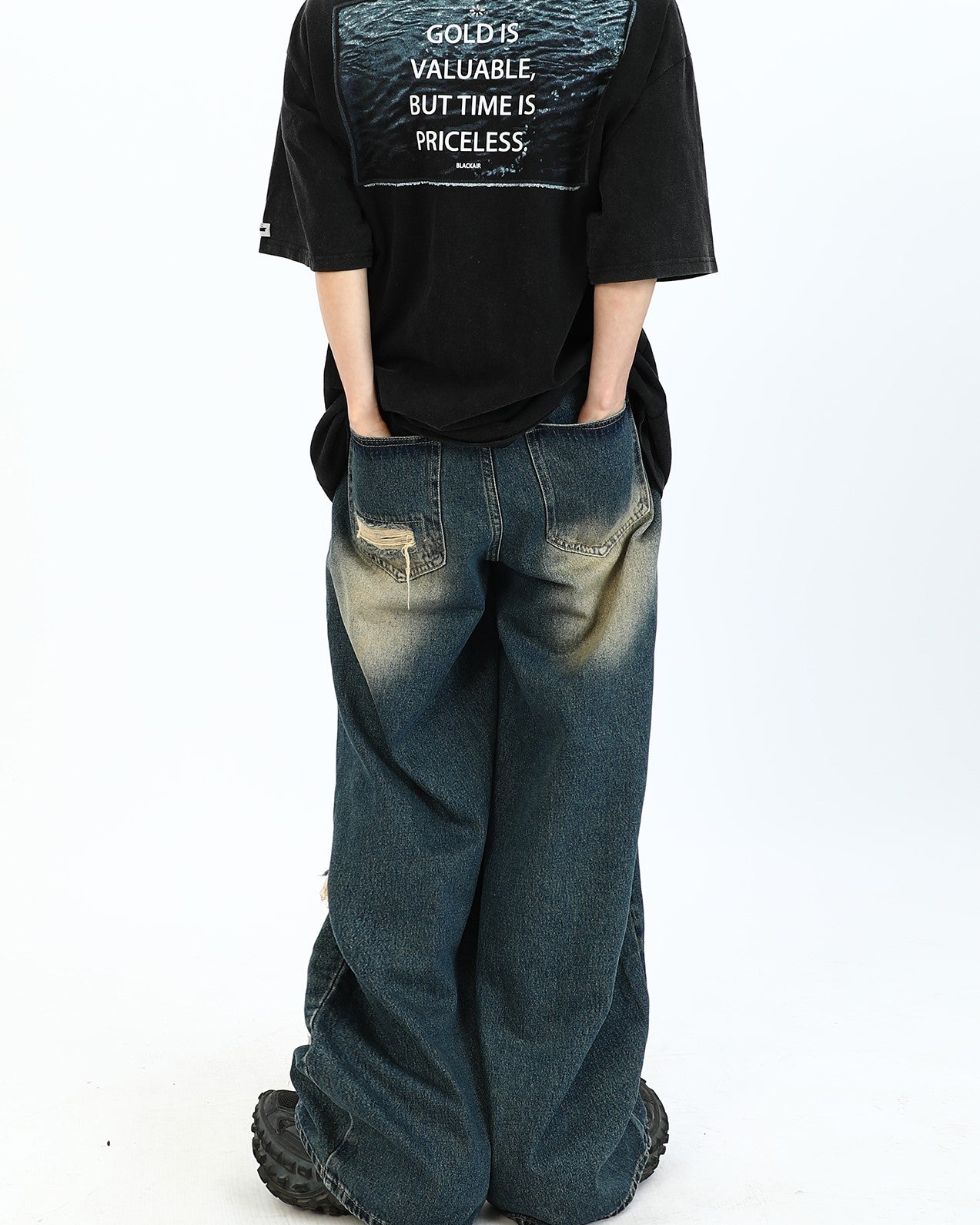 FRONT CRASH DENIM PANTS MNW466