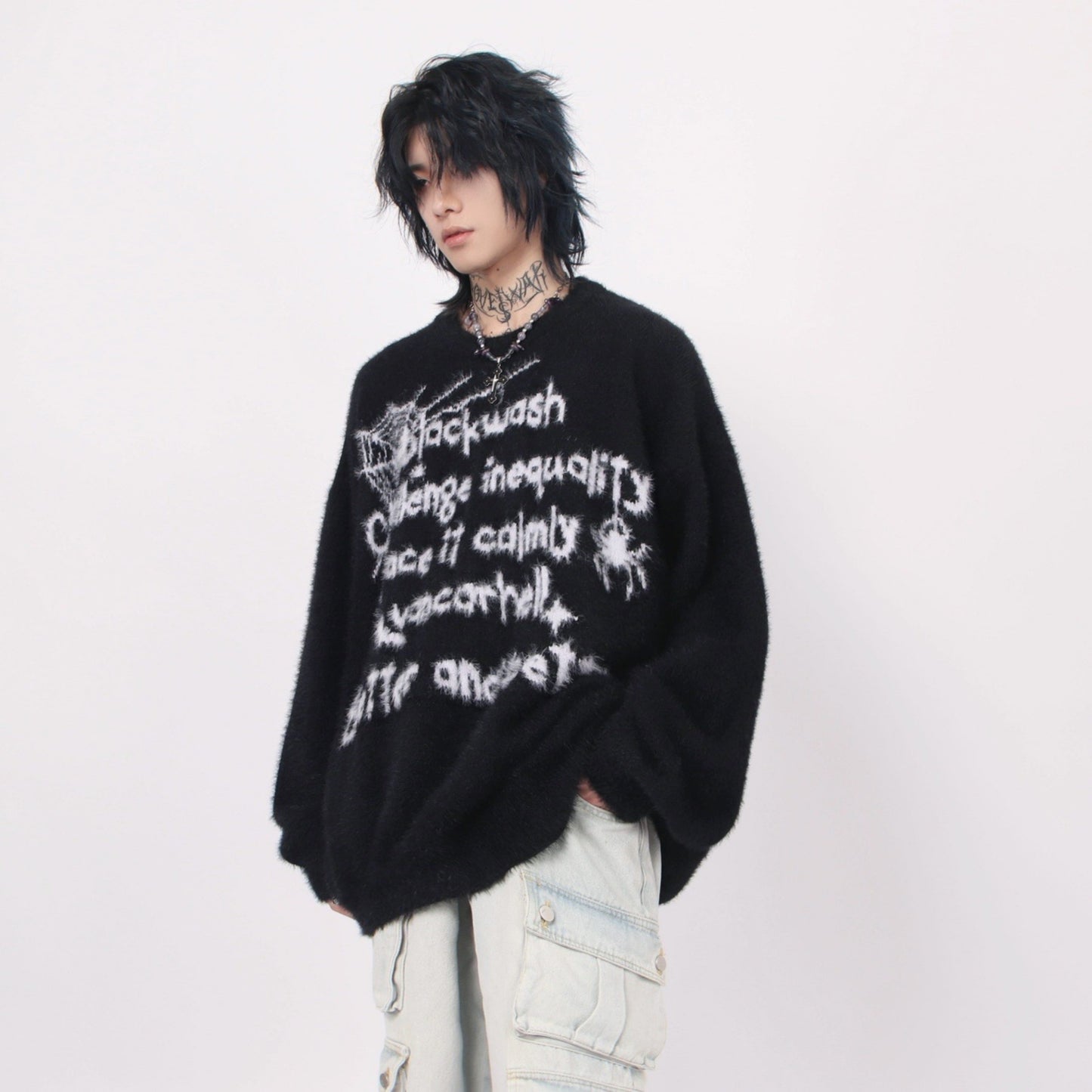 SPIDER TEXT KNIT MNW1443